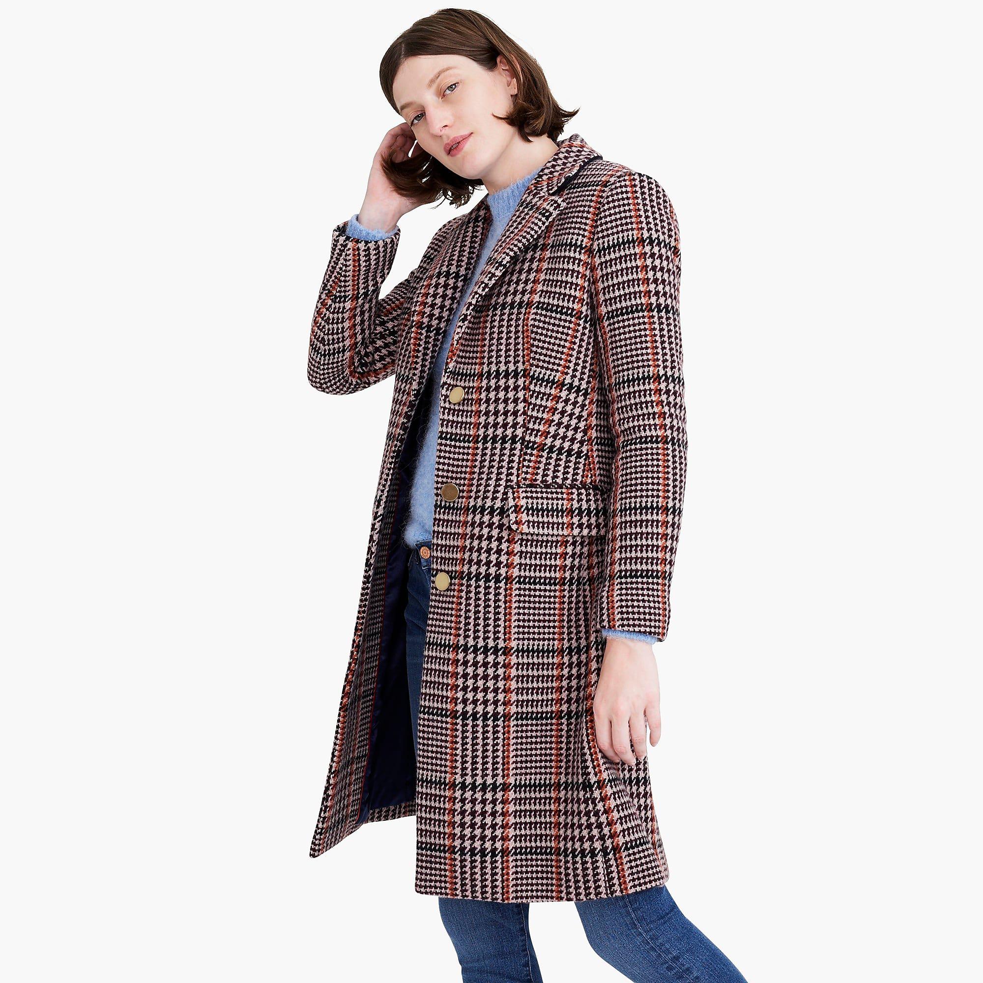 petite plaid coat