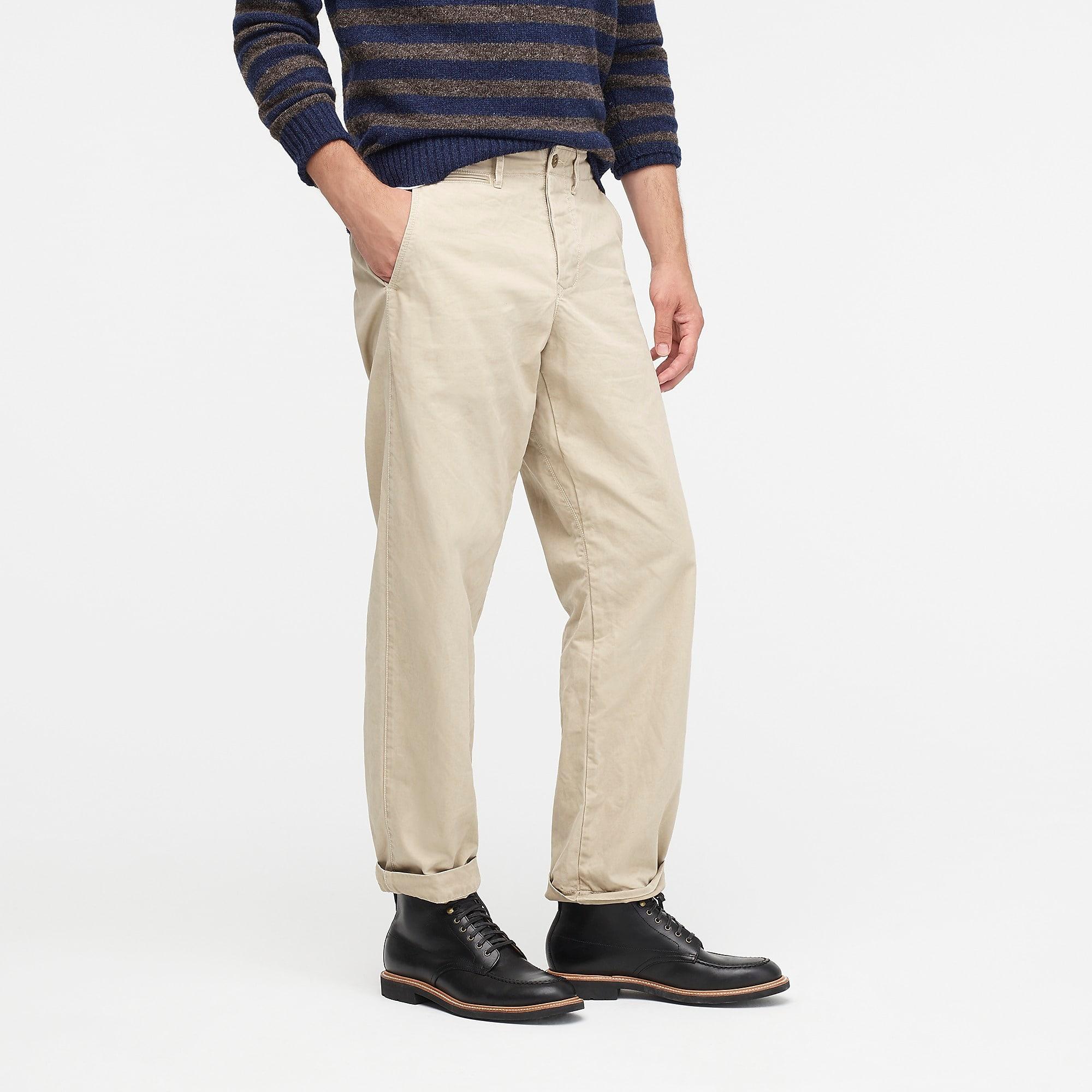 J.Crew Wallace & Barnes Military Officer's Chino In Khaki Cotton Twill ...