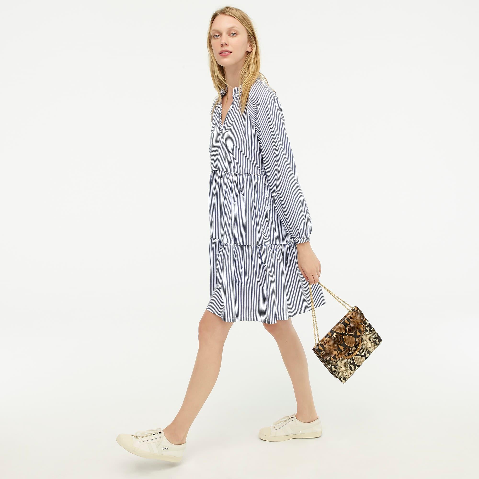 j crew tiered popover dress
