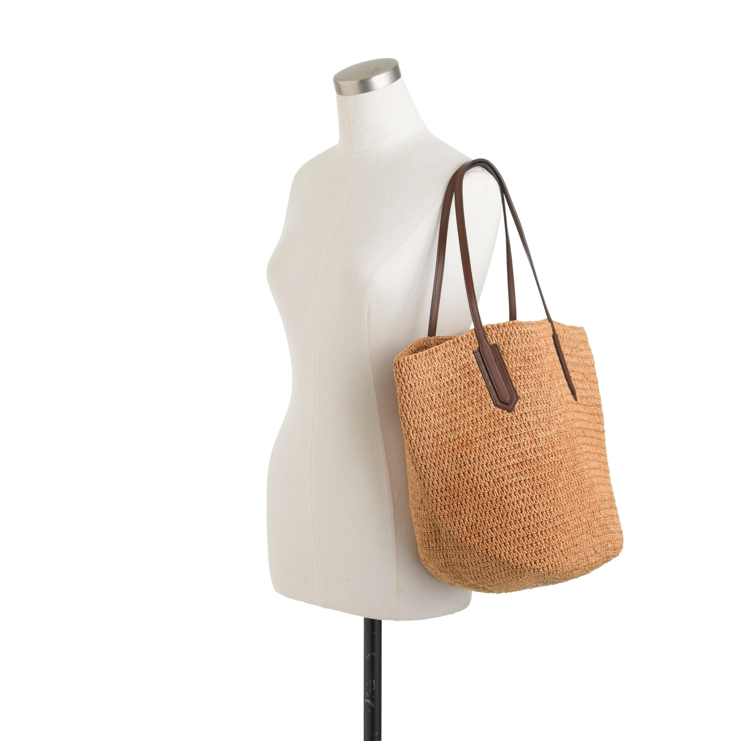 J.Crew: Woven Straw Market Tote For Women