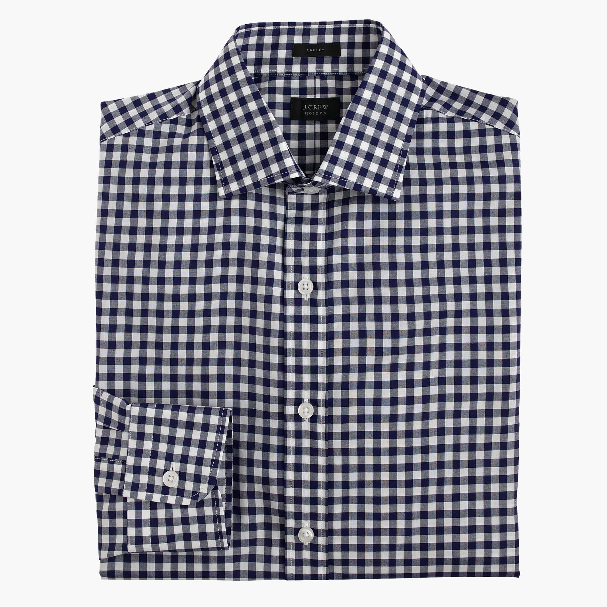 Lyst - J.Crew Crosby Shirt In Classic Navy Gingham in Blue for Men