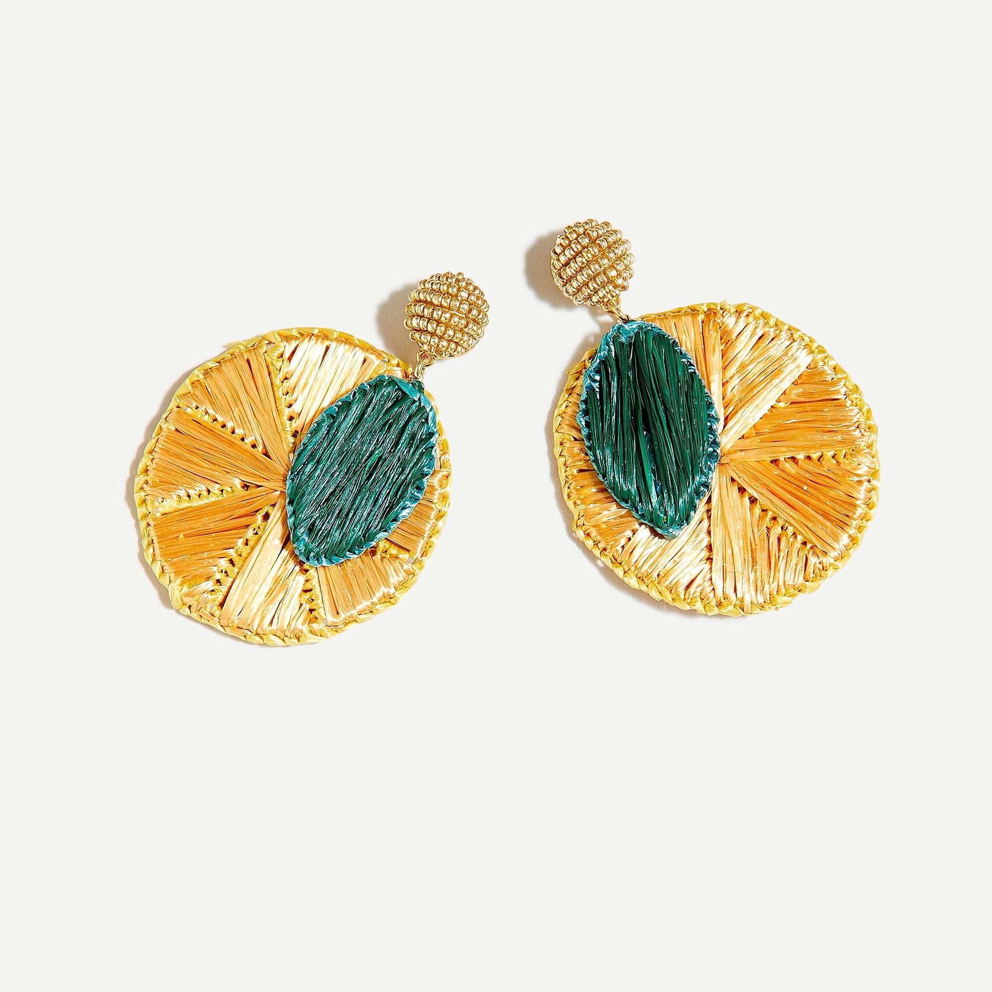 J.Crew Raffia Orangeslice Earrings Lyst