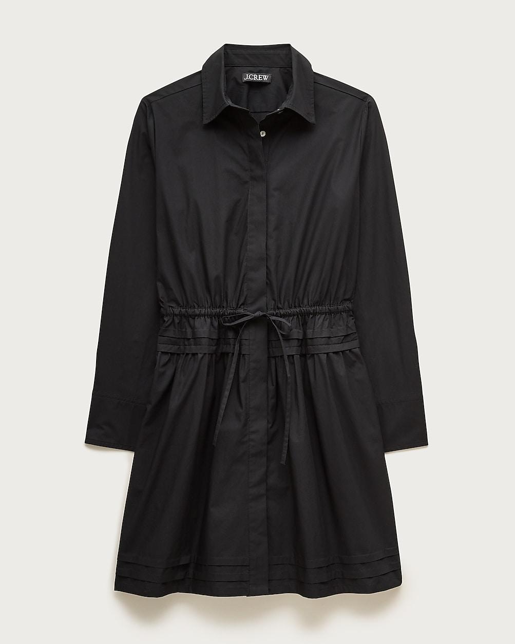 J.Crew Elena Mini Shirt-Dress in Black