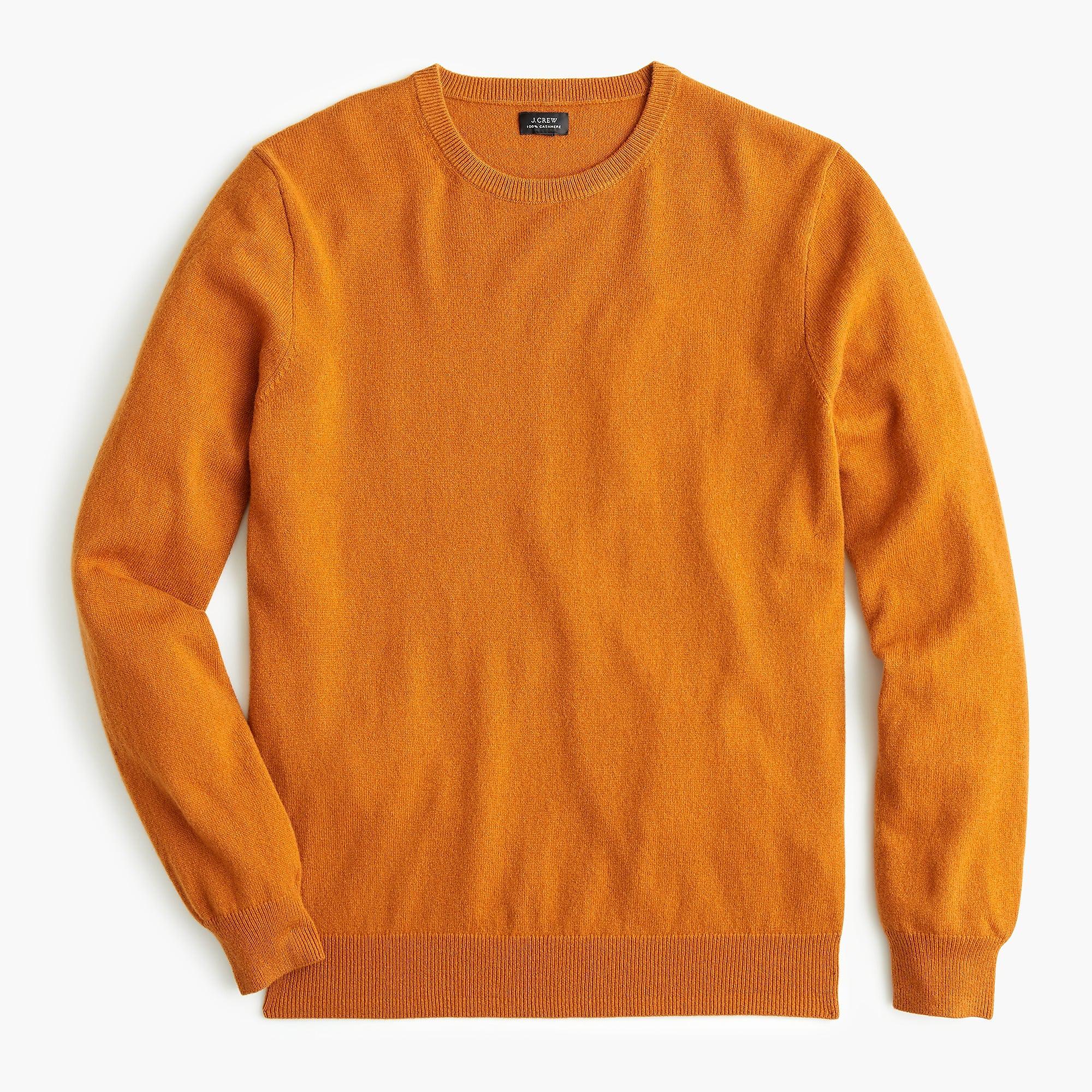 J.Crew Everyday Cashmere Crewneck Sweater In Solid in Orange for Men - Lyst