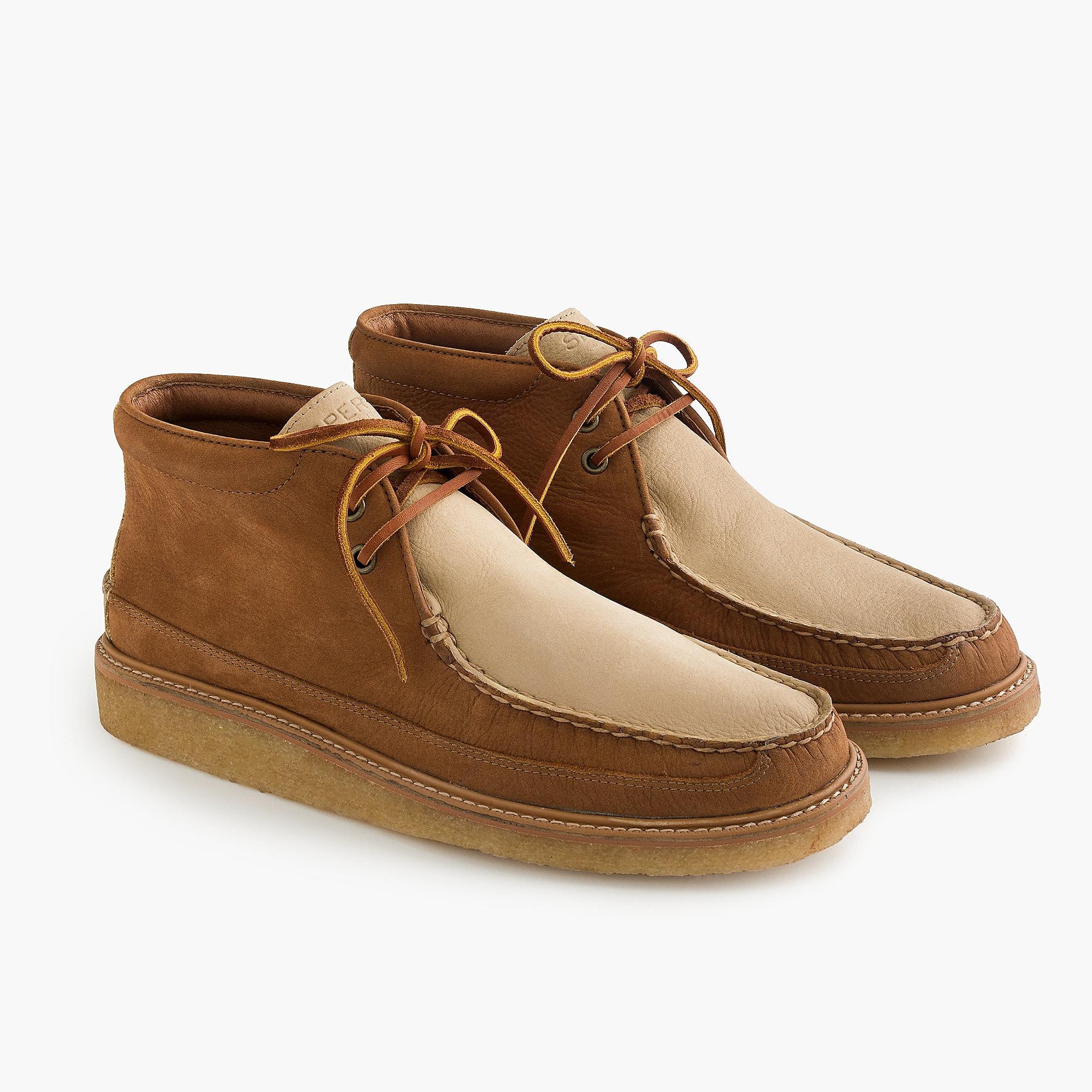 Sperry TopSider Crepe Soled Leather Chukka Boots in Tan Stone (Brown