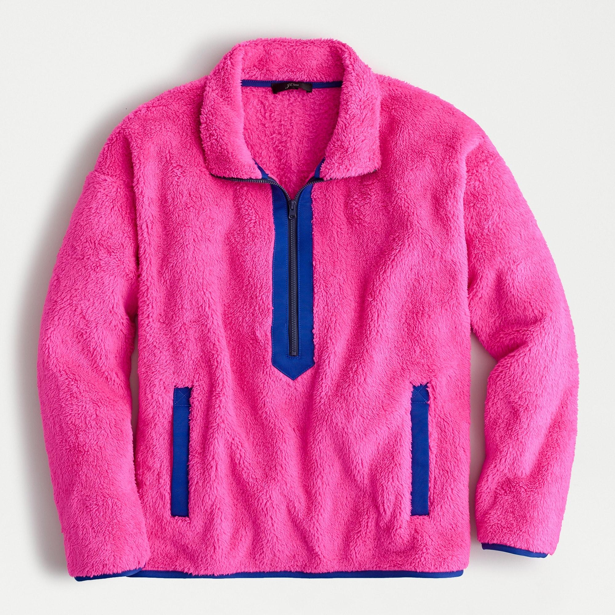 pink fleece top pullover