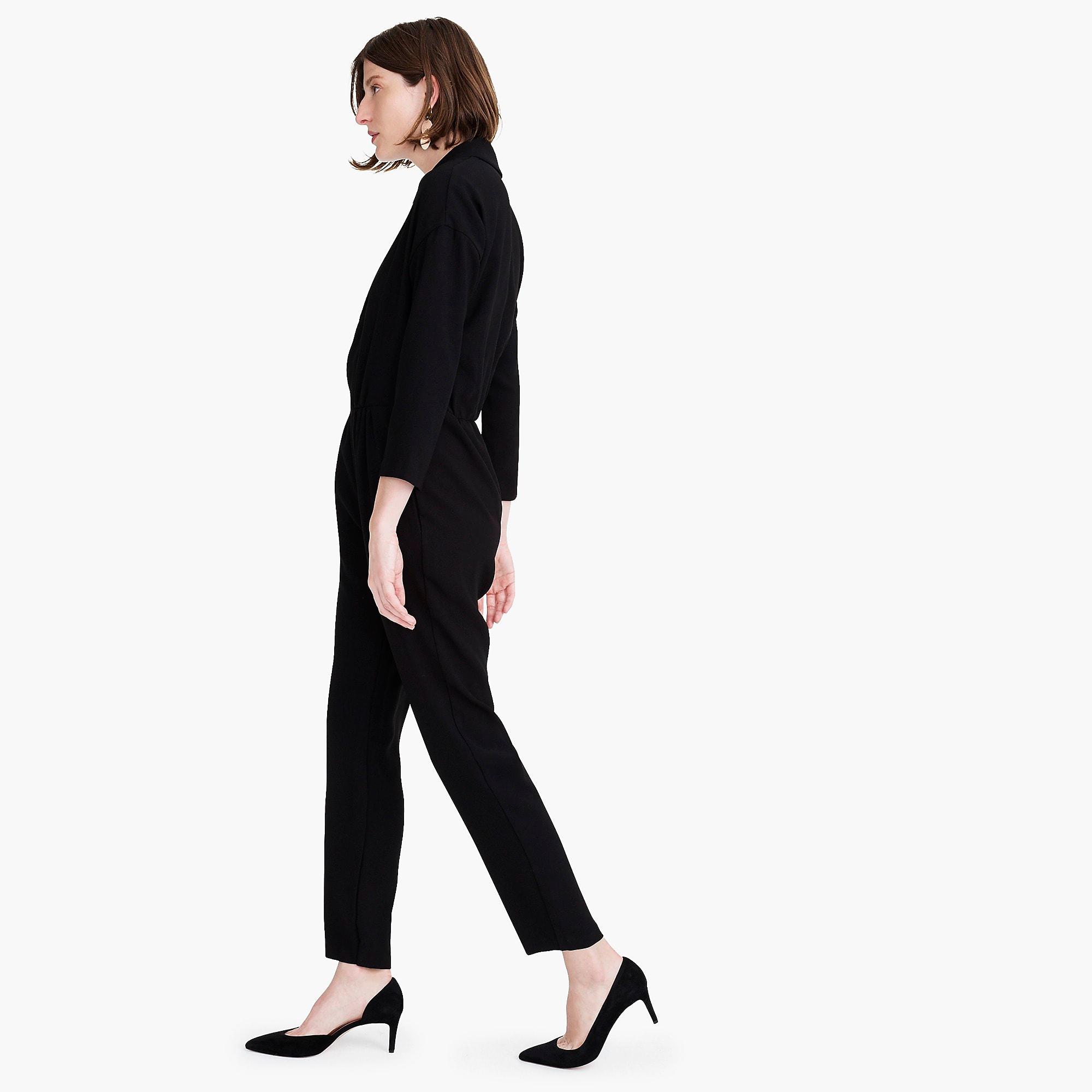 j crew crepe lapel jumpsuit