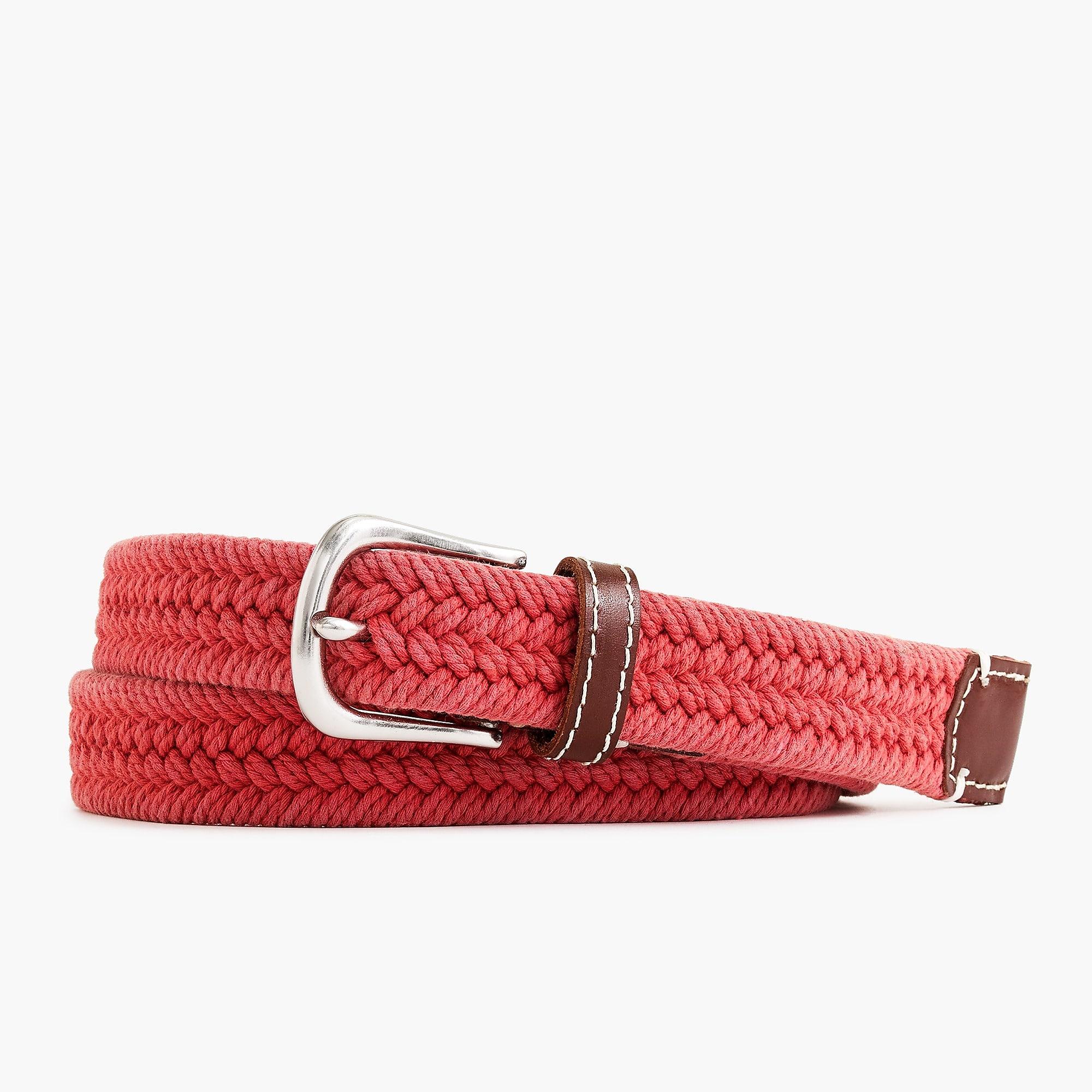 J.Crew Braided Cotton Leather Belt in Red for Men Lyst