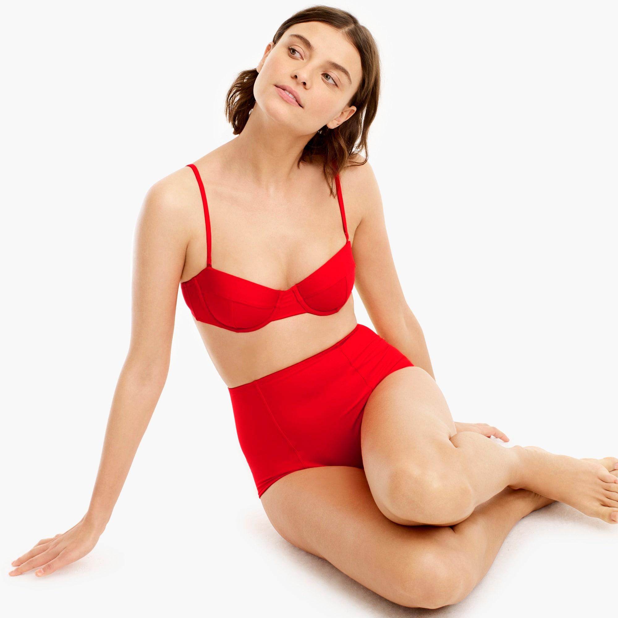 J.Crew Synthetic Underwire Bikini Top in Pink Lyst