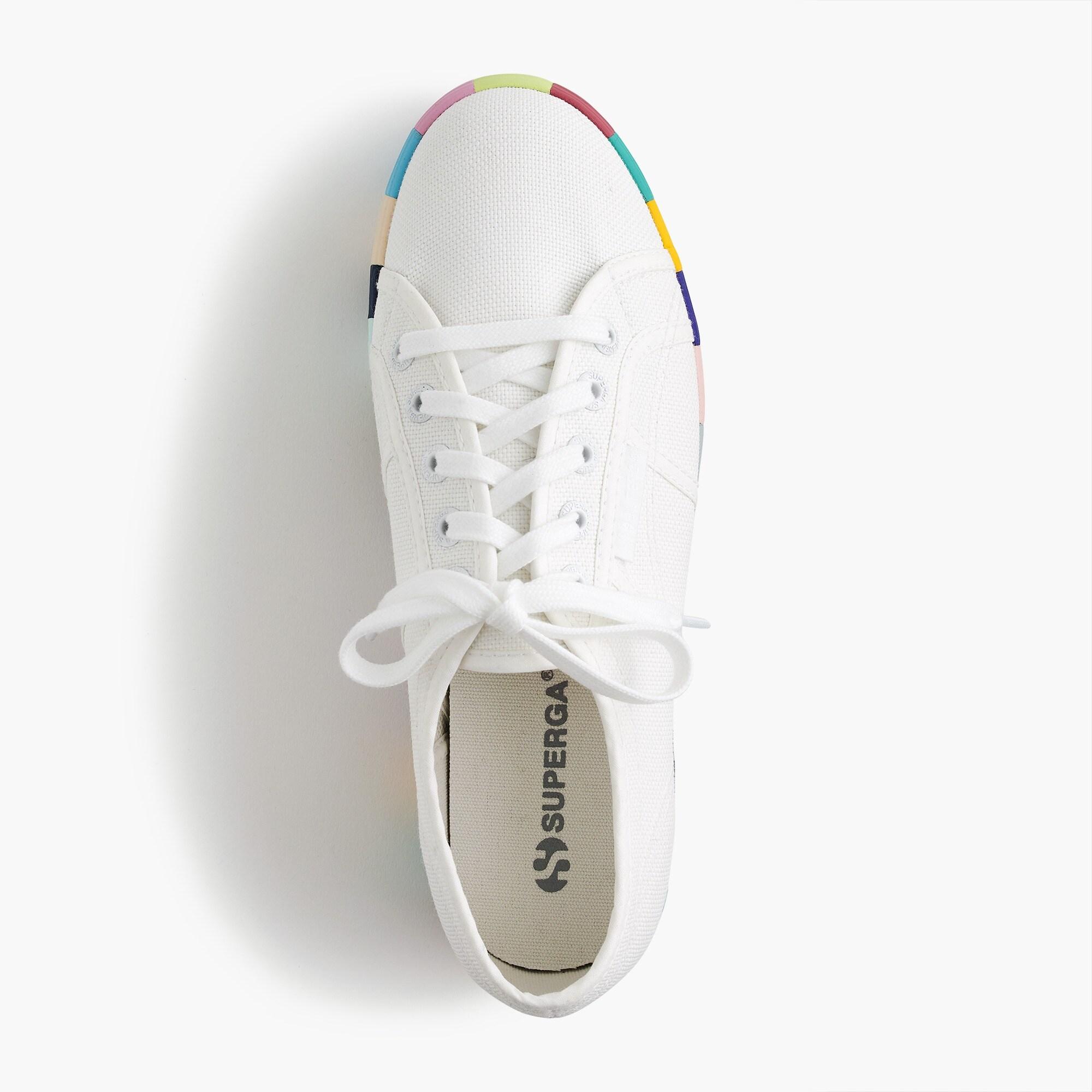 Superga Women's White ® 2790 Platform Sneakers With Rainbow Sole