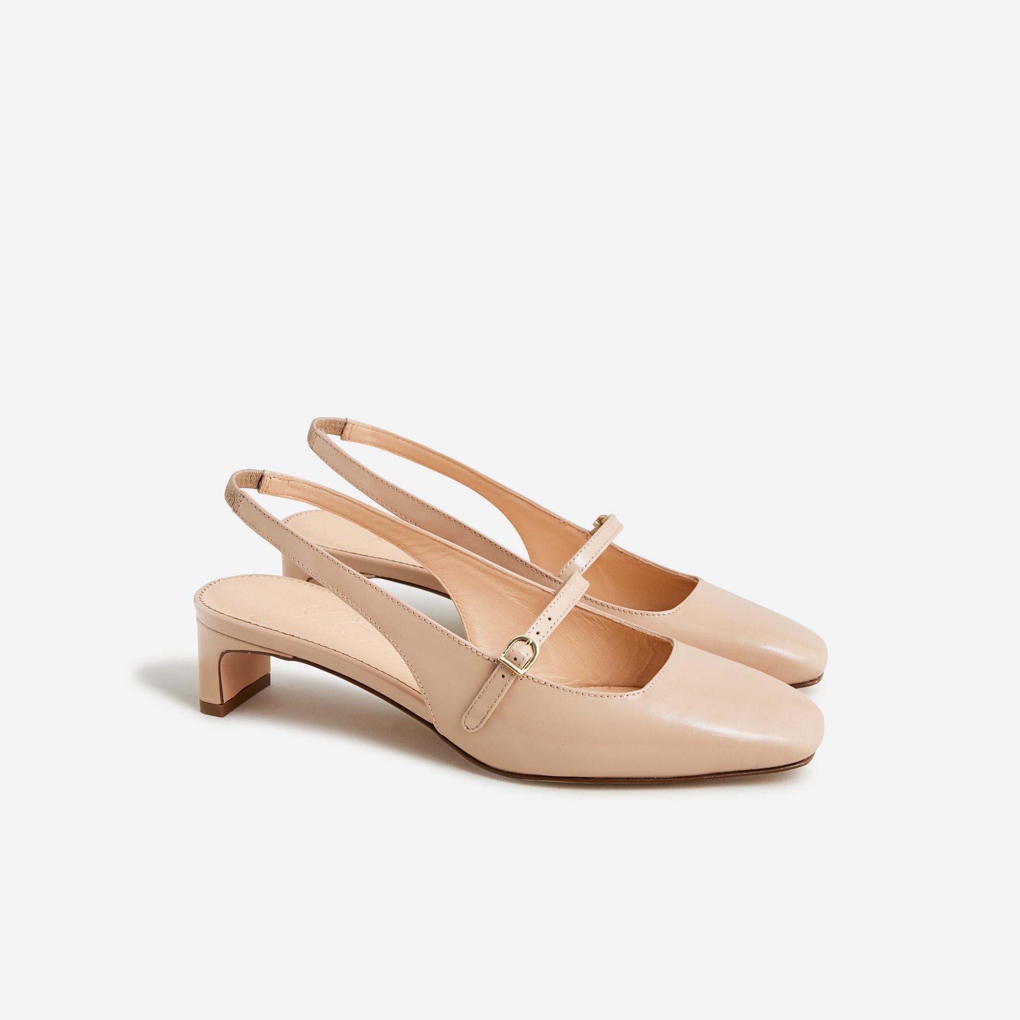 J.Crew Layla Slingback Mary Jane Heels In Leopard Calf Hair in Pink | Lyst