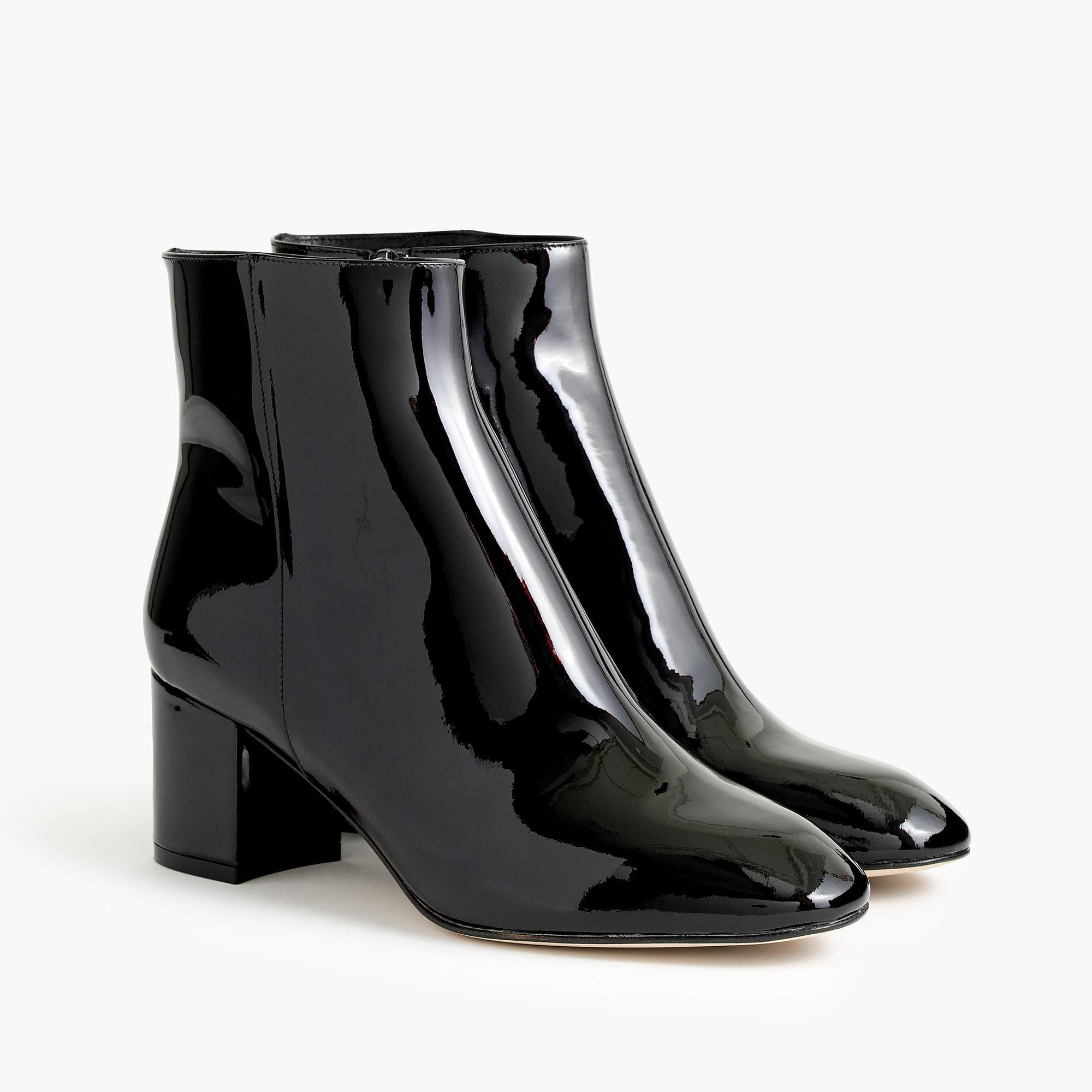 J.Crew Hadley Patent Leather Boots in Black - Lyst