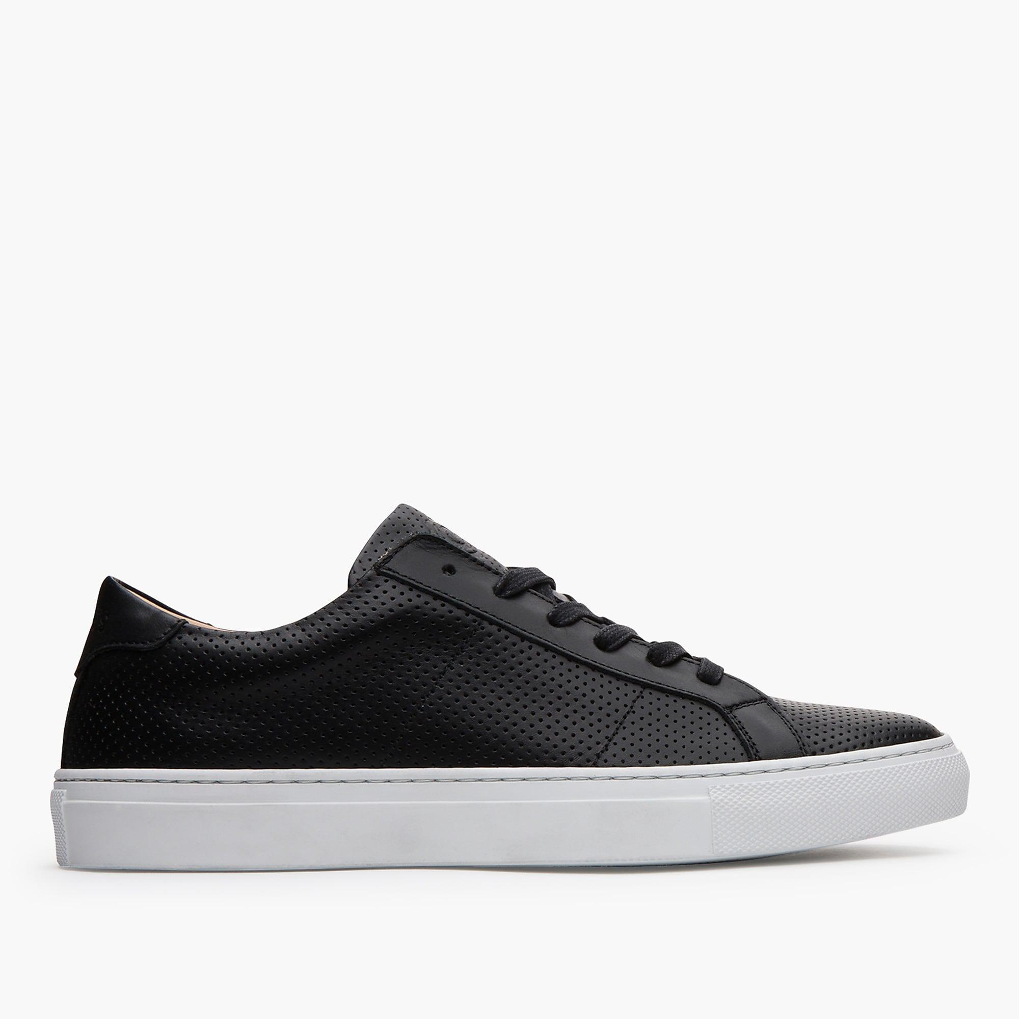 GREATS Leather Royale Perforated Sneakers in Black - Lyst
