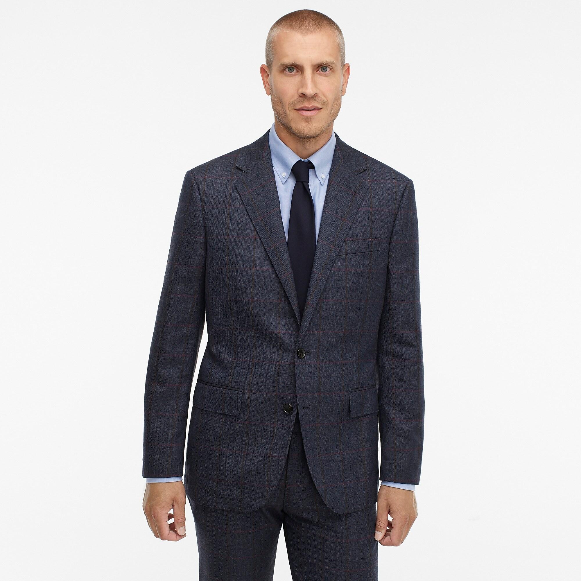 J.Crew Ludlow Classicfit Unstructured Suit Jacket In Windowpane