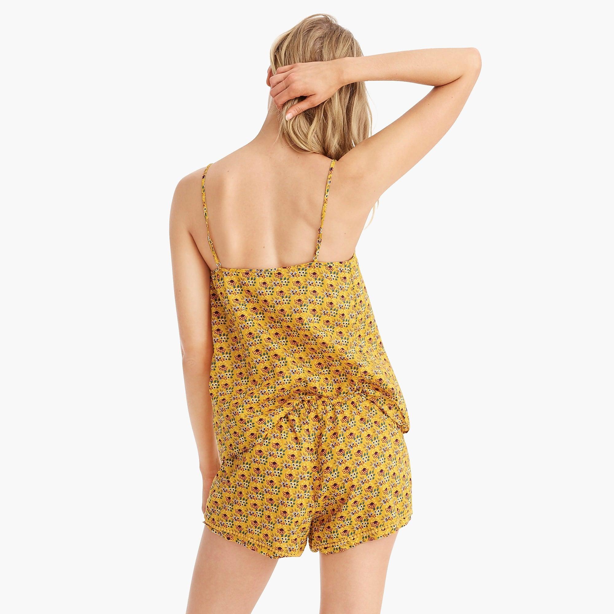 J.Crew Cotton Cami Pajama Set In Floral in Yellow Lyst