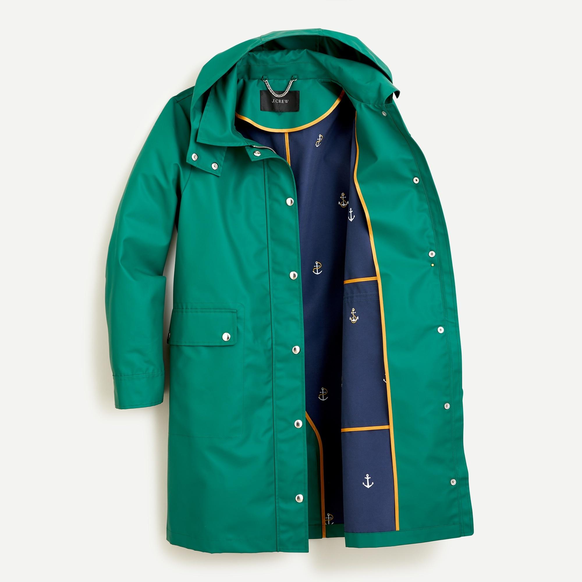 J.Crew Petite Classic Raincoat in Green | Lyst