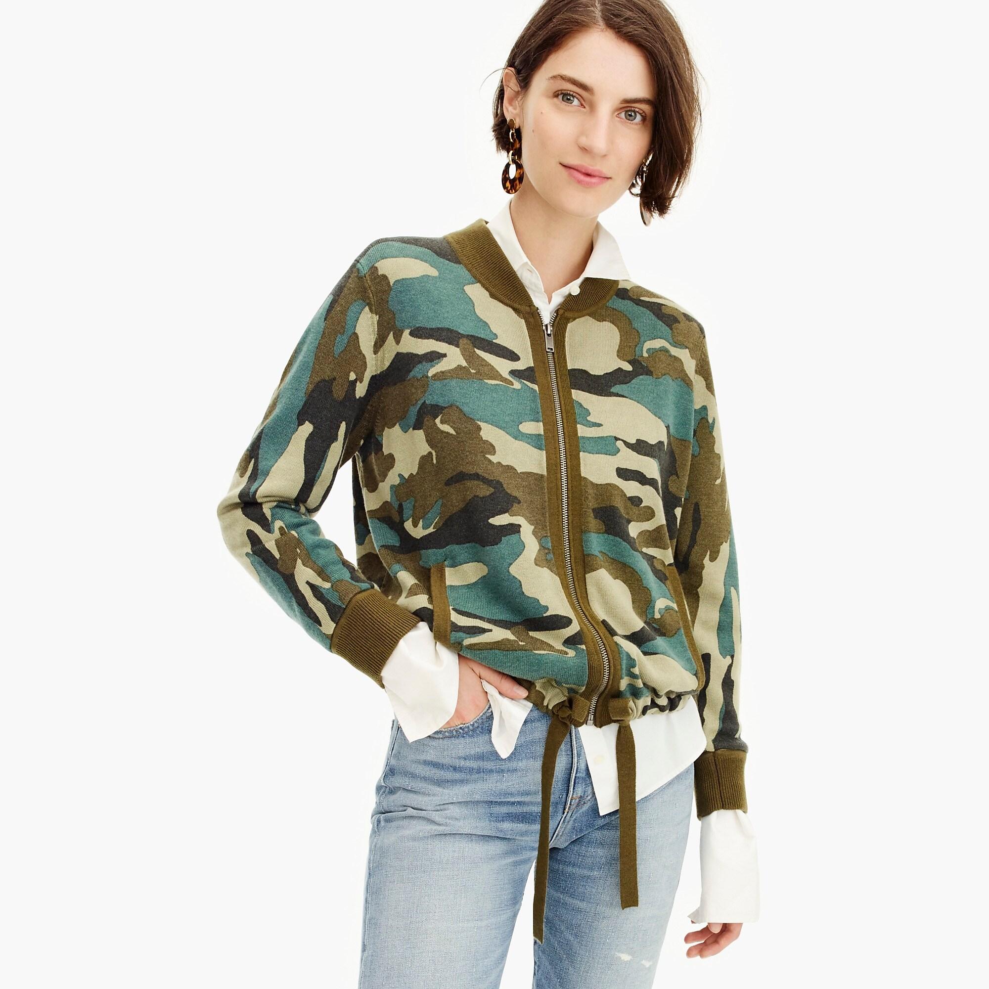 J Crew Camouflage Sweater Top Sellers 