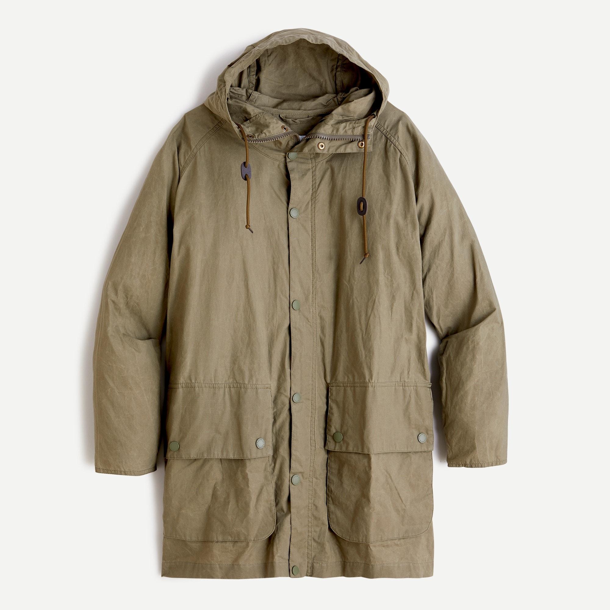 mens barbour hooded wax jacket