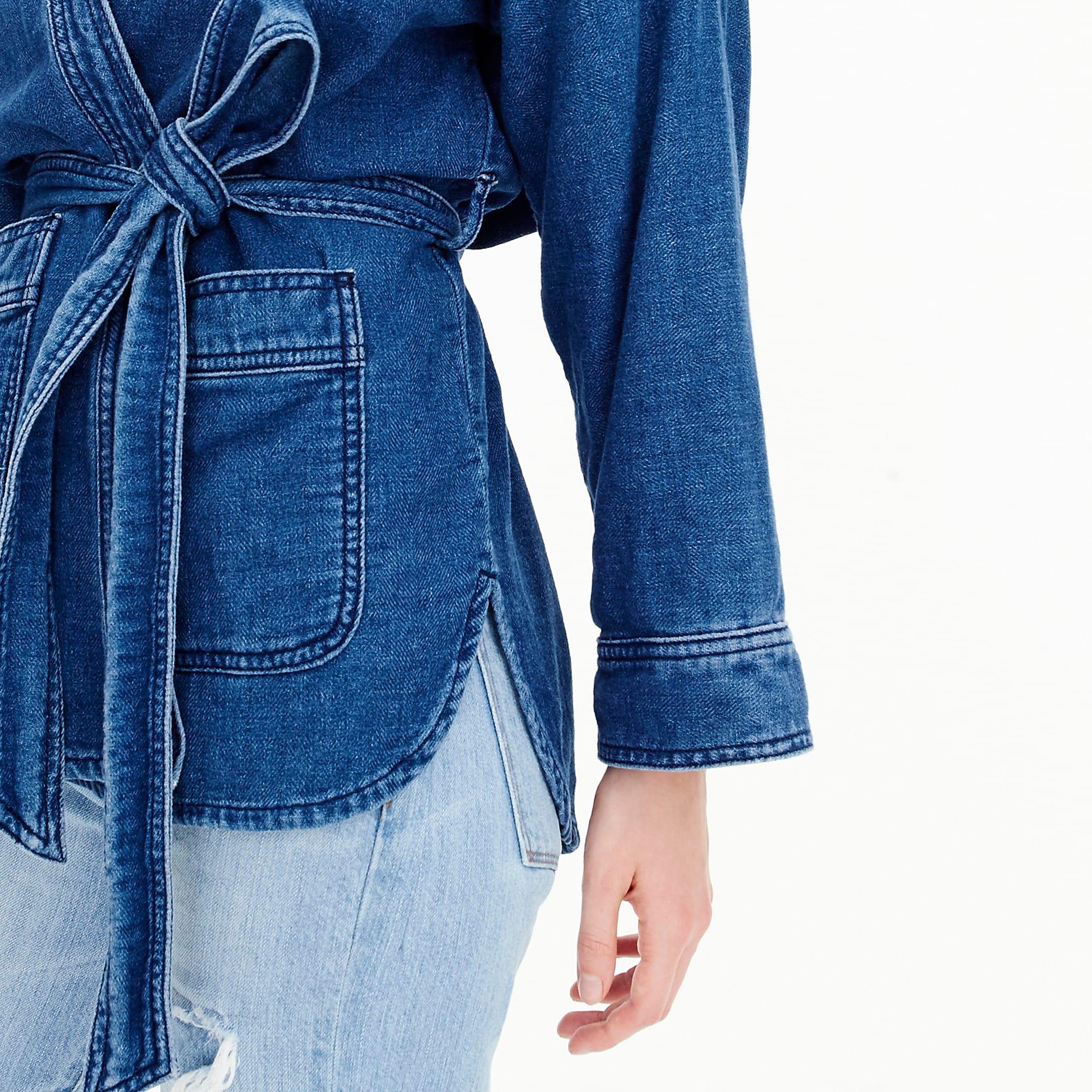 j crew denim wrap jacket