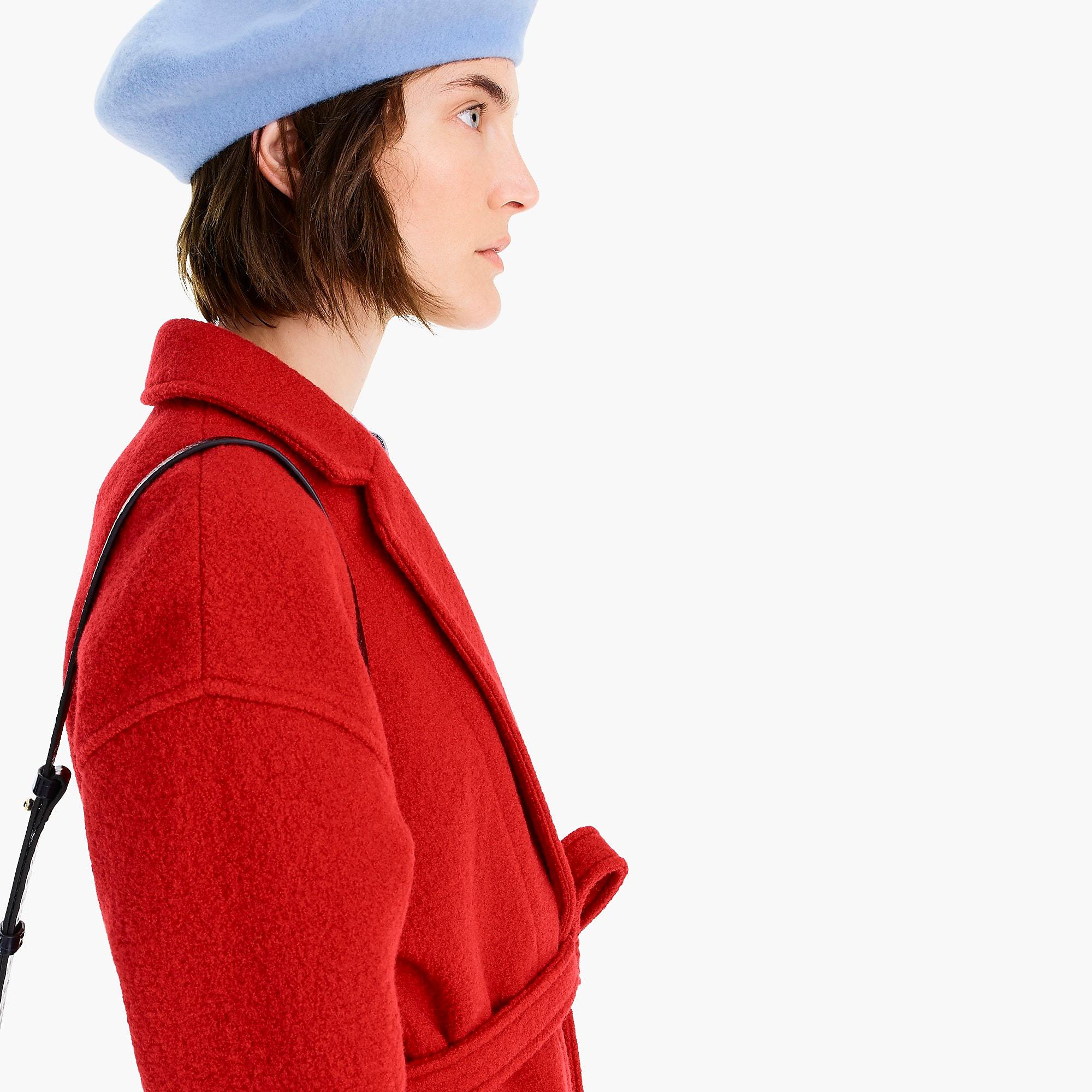 j crew camille short wrap coat