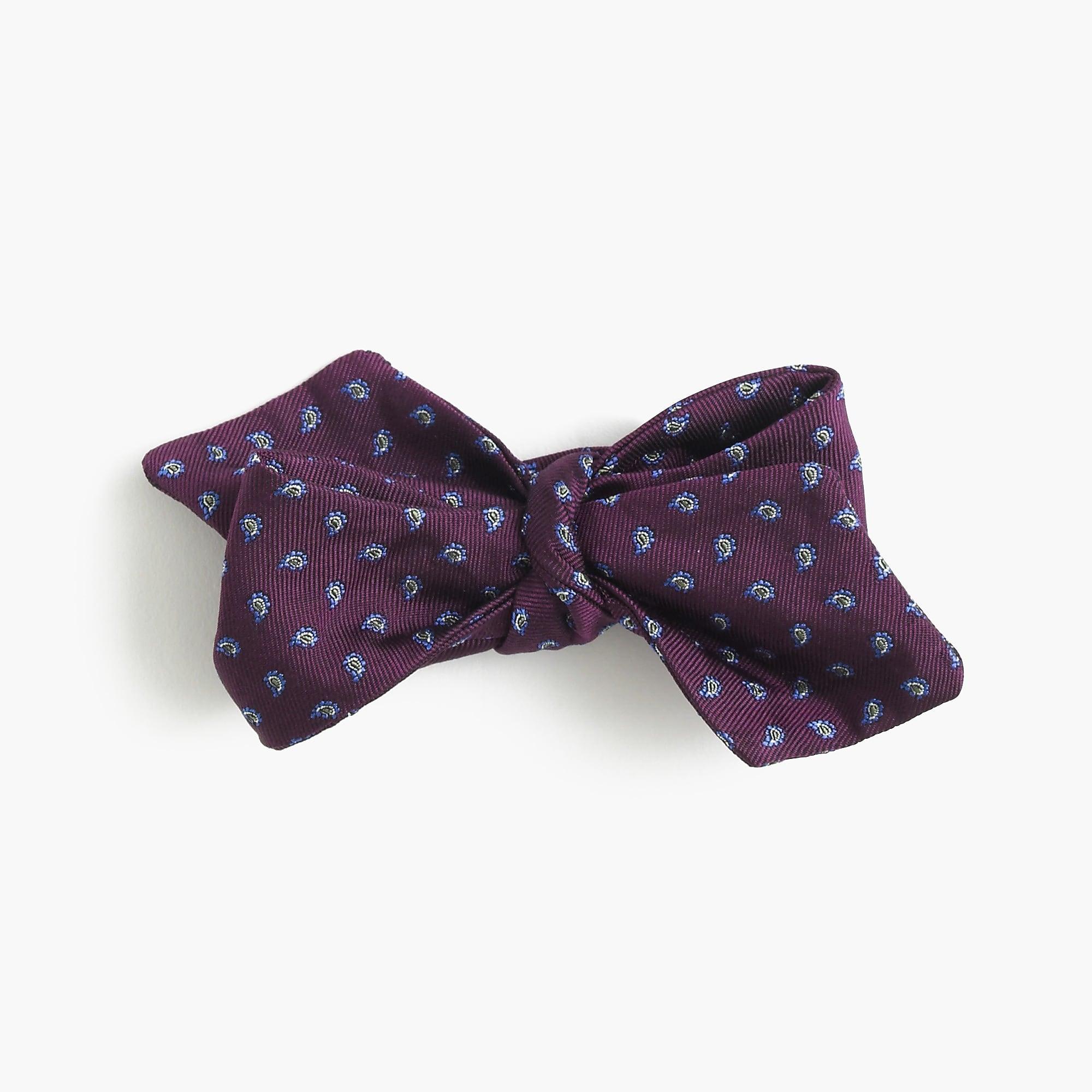 Download J.Crew English Silk Bow Tie In Micro Paisley in Purple for ...
