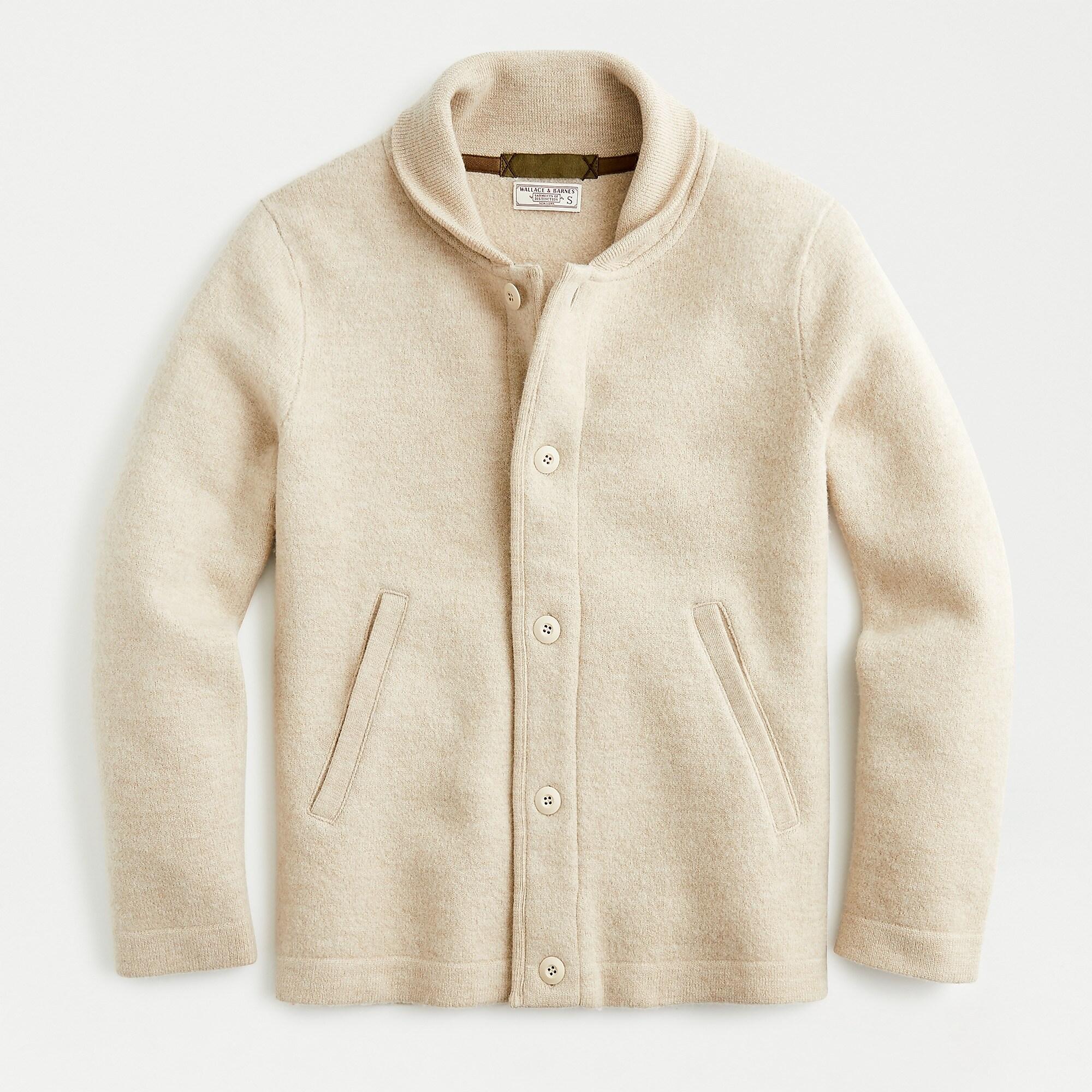 J.Crew Wallace & Barnes Boiled Merino Wool Deck Jacket in Natural for