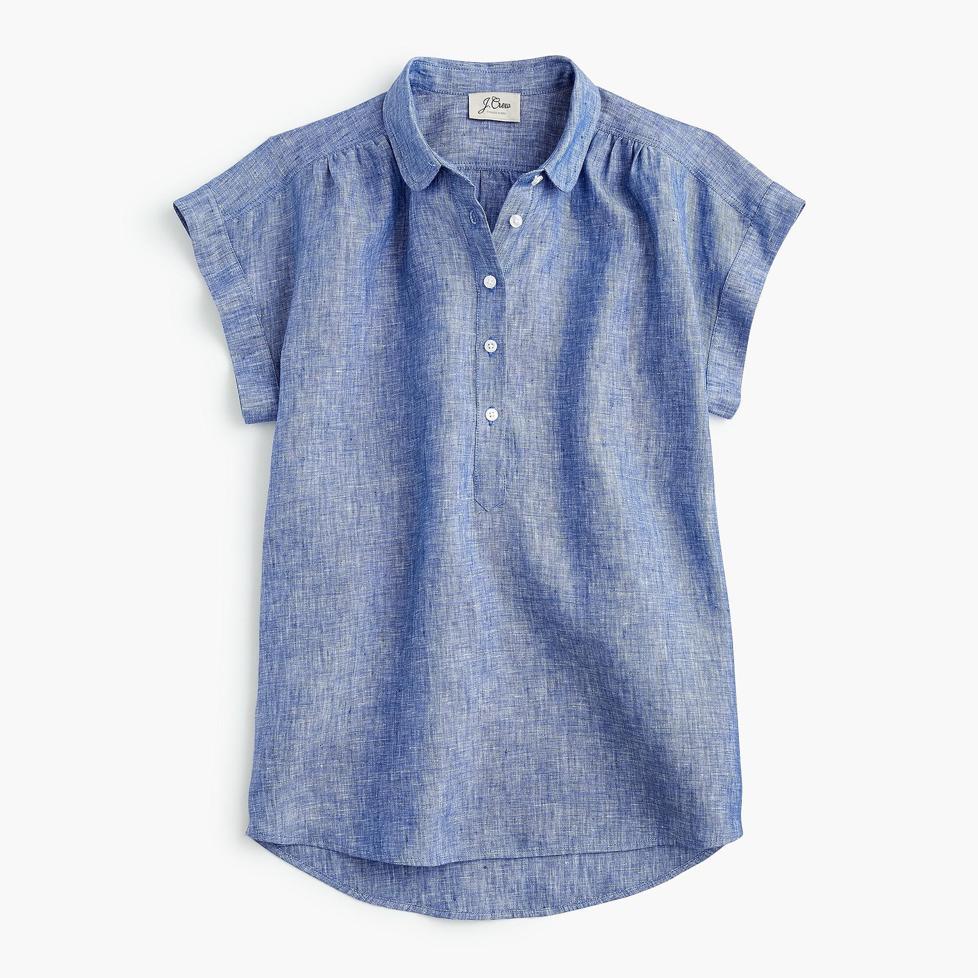 J.Crew Cotton Collared Popover Shirt In 