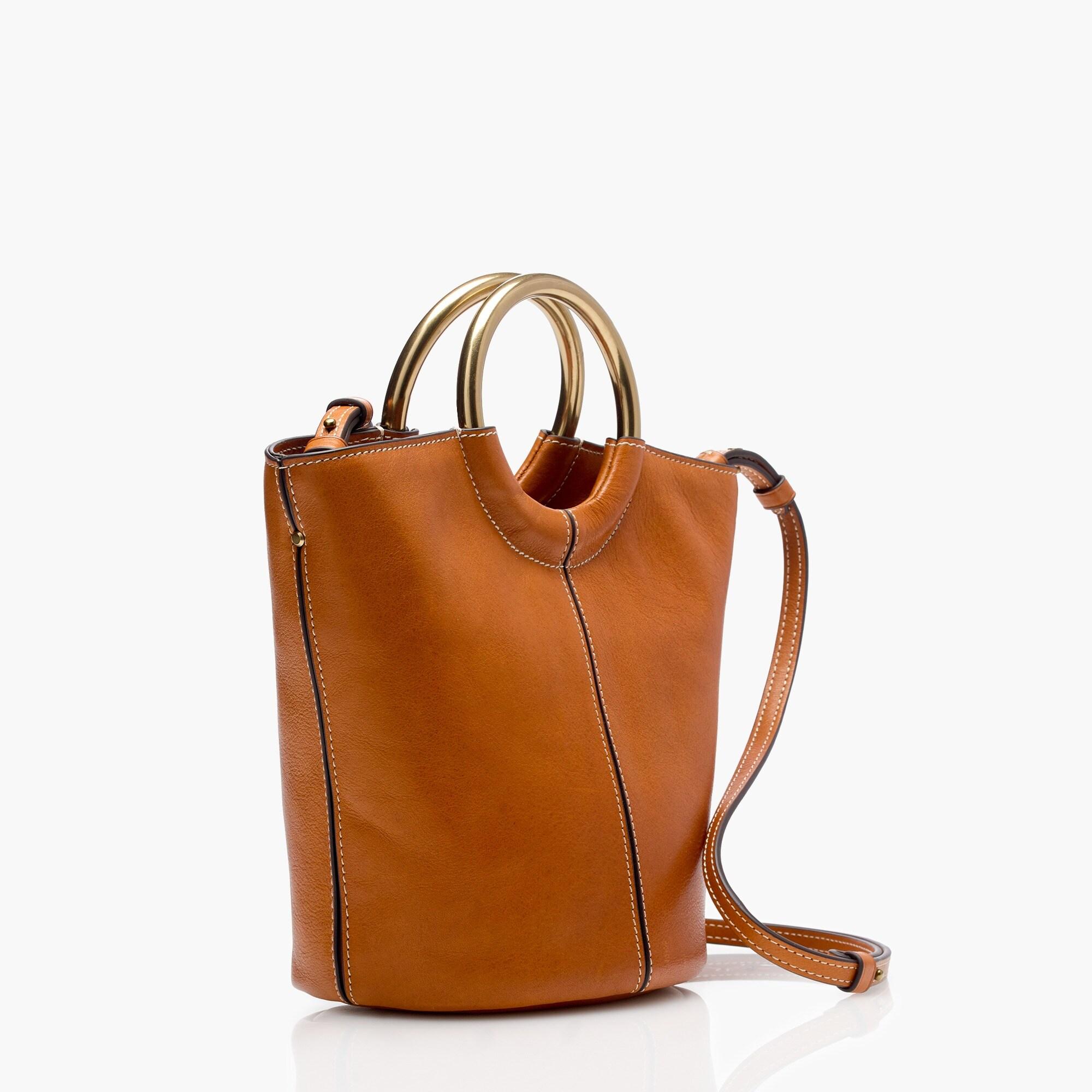Reed Medium Bucket Bag - Brown – leskinc