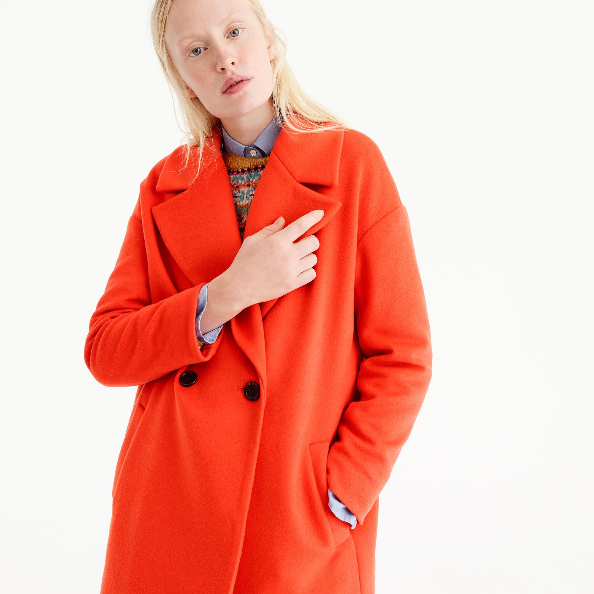 j crew orange coat