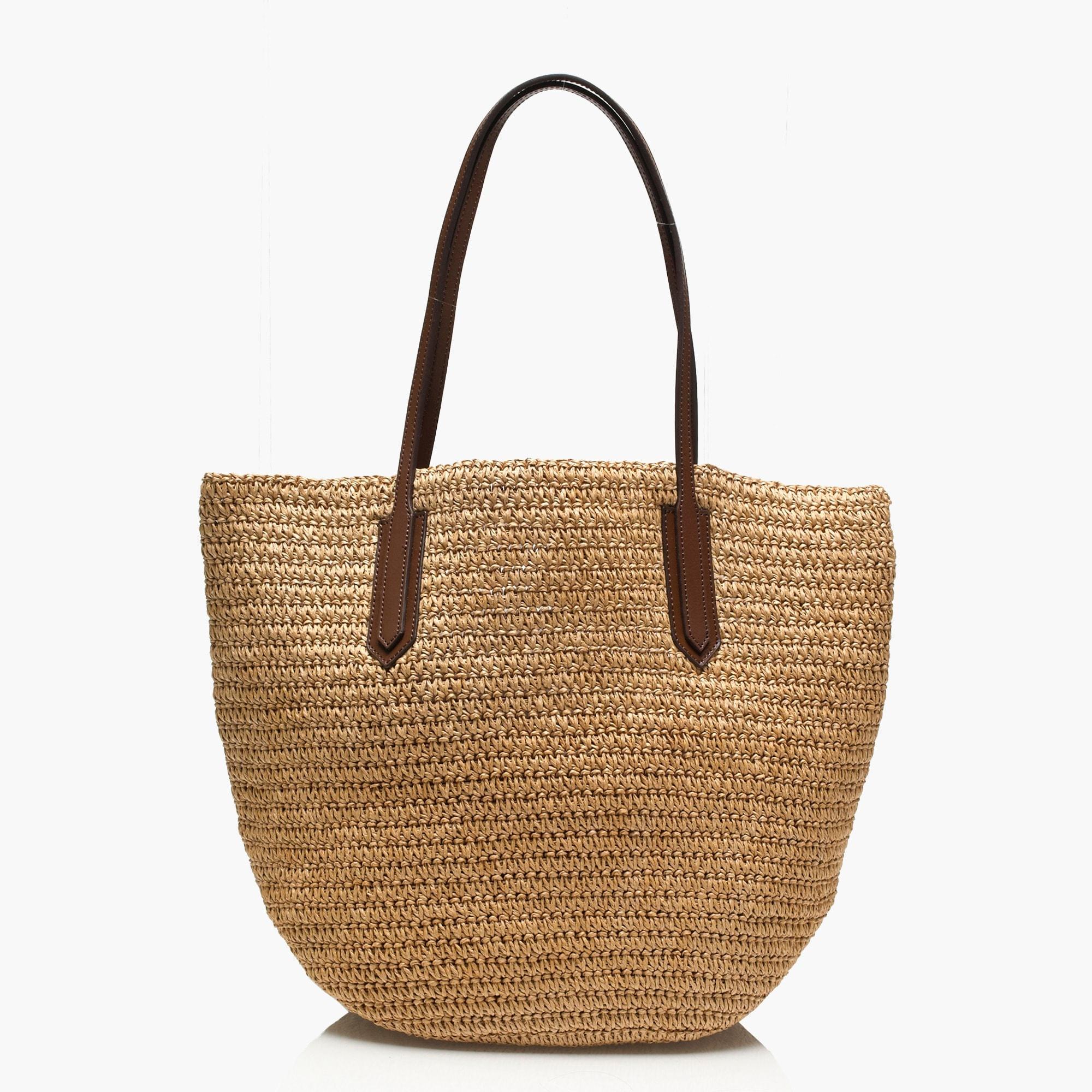 J.Crew Straw Market Tote in Natural | Lyst