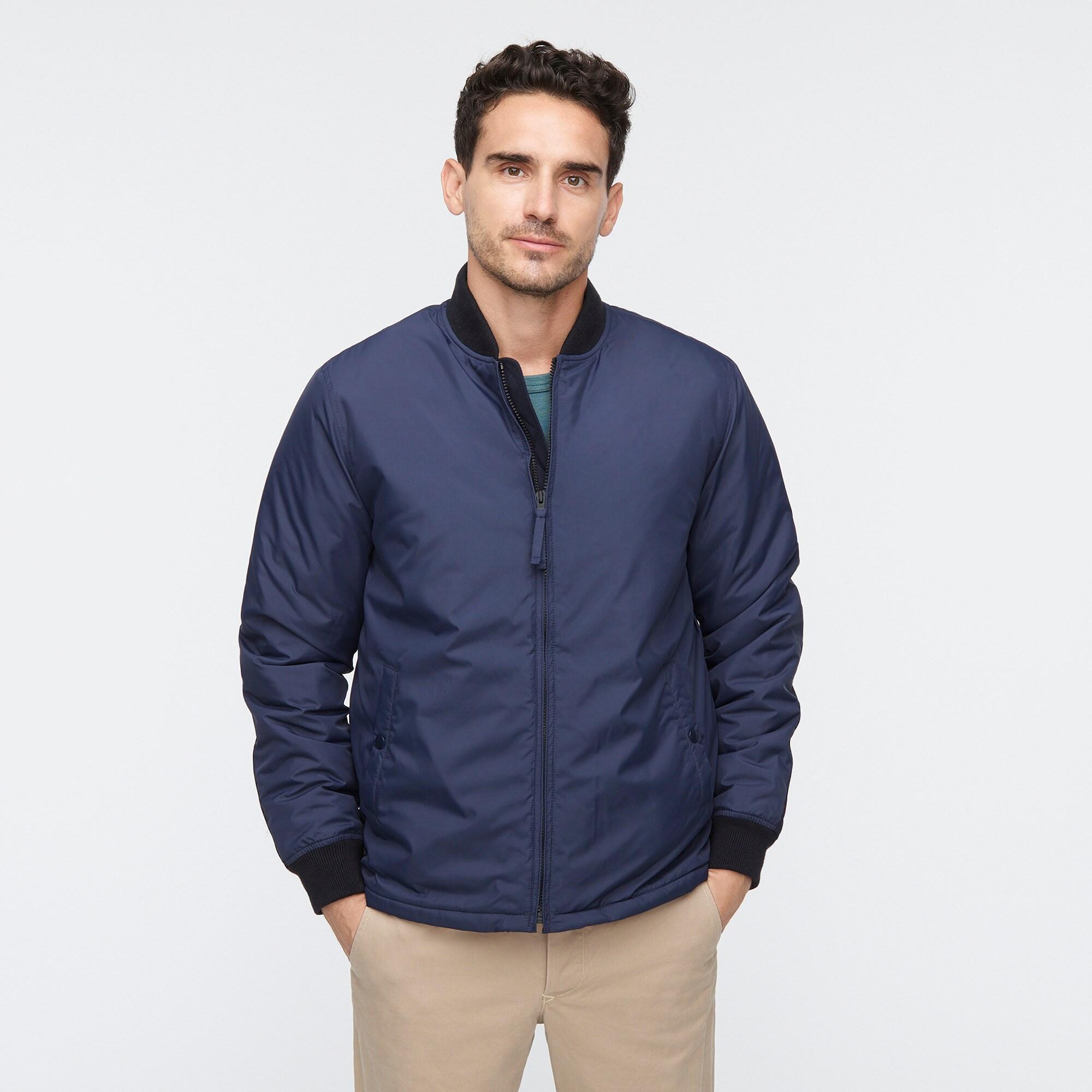 J.Crew Cotton Insulated Everyday Bomber Jacket in Faded Navy (Blue) for ...