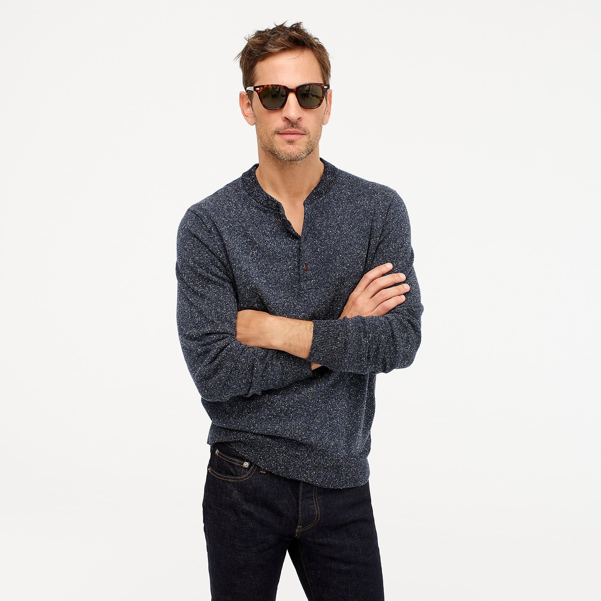 cotton henley sweater