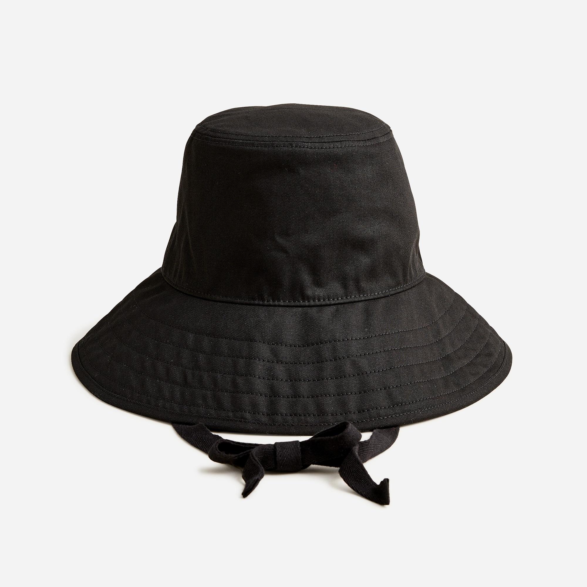 J.Crew Bucket Hat With Ties in Black Lyst