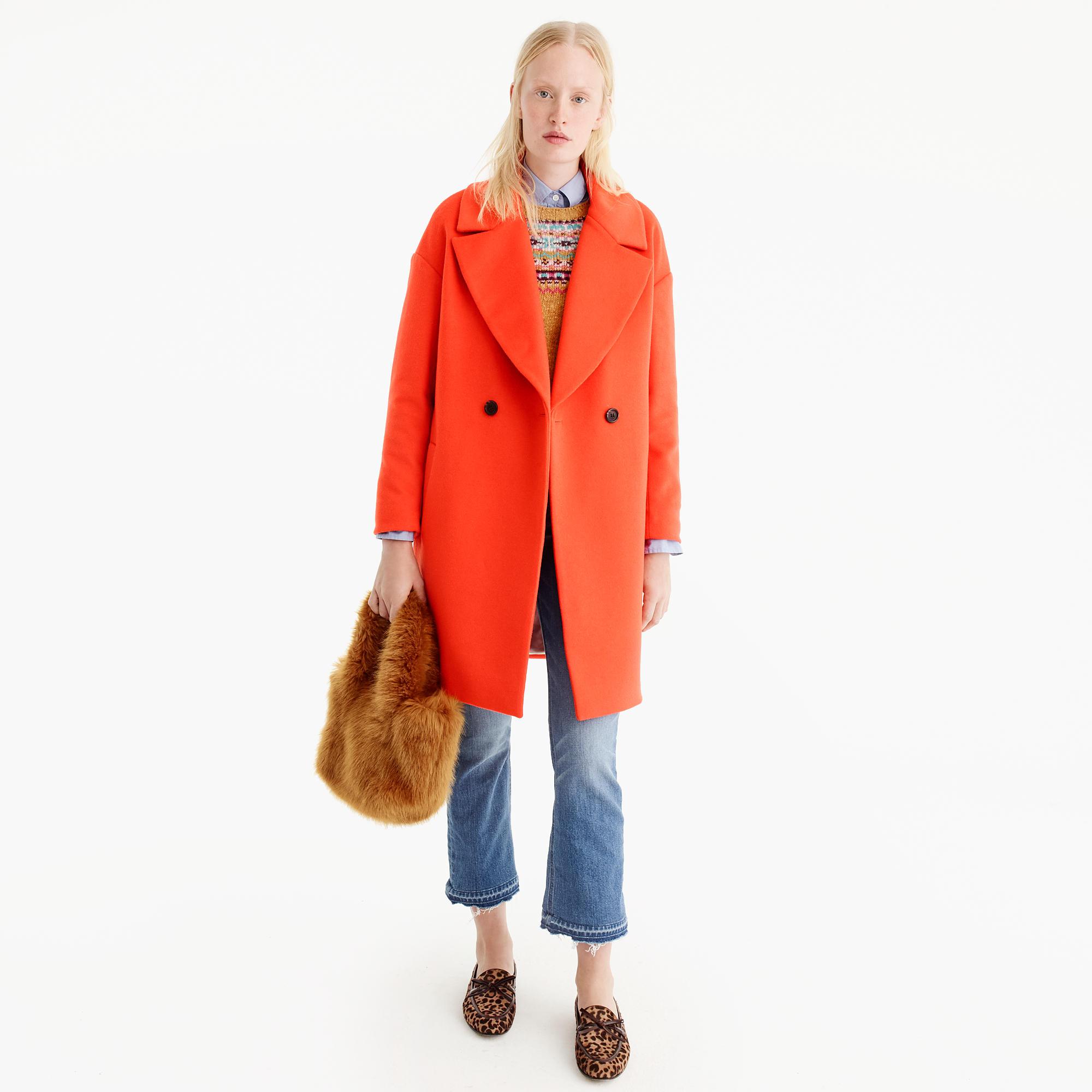 j crew orange coat
