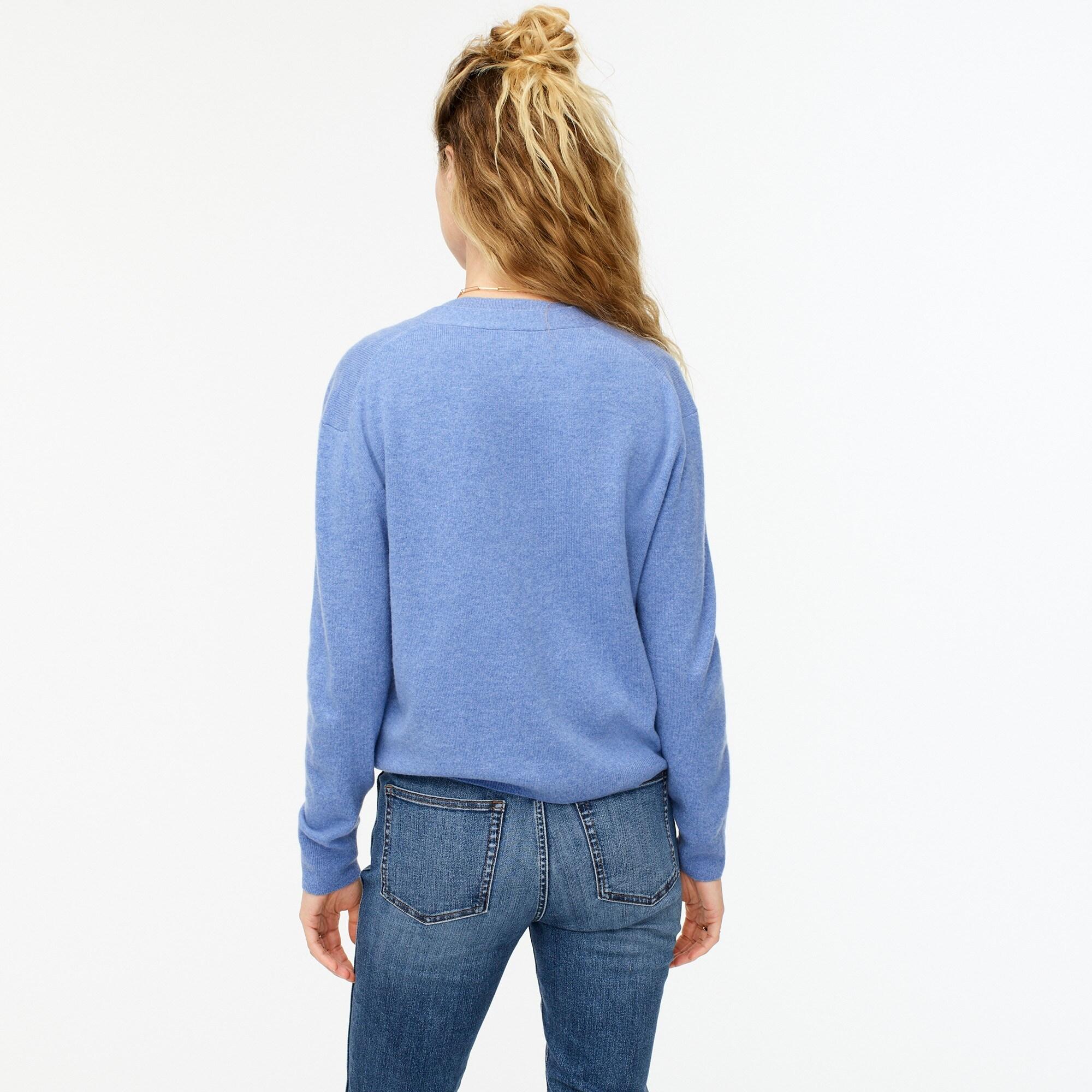 J.Crew Relaxedfit Cashmere Cardigan Sweater in Blue Lyst