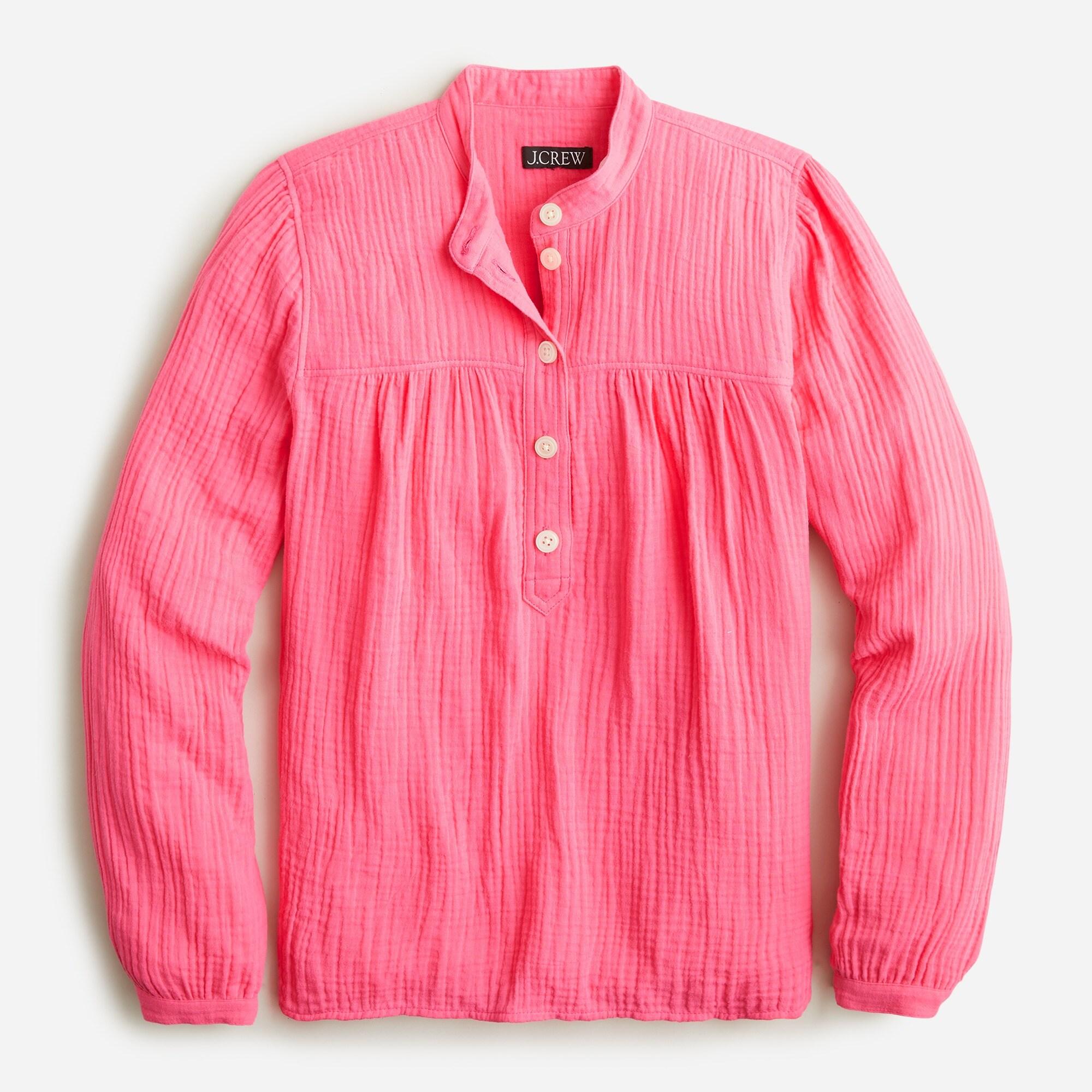 J.Crew Fresco Top In Soft Gauze in Pink Lyst