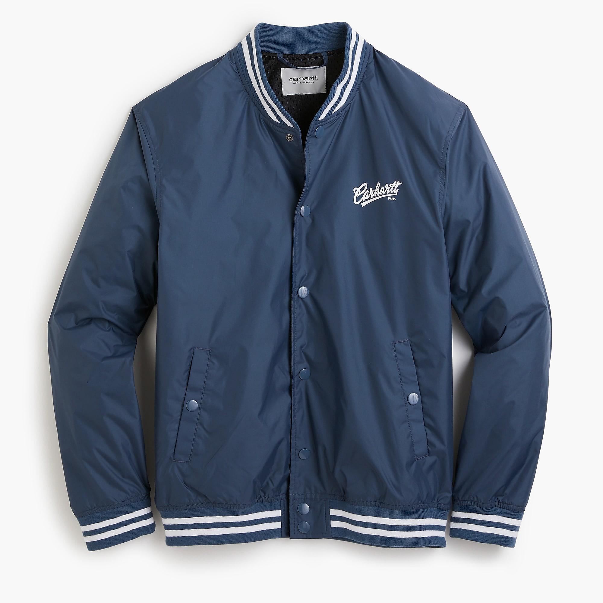 Carhartt Synthetic Work In Progress Baseball Jacket in Stone Blue (Blue)  for Men | Lyst