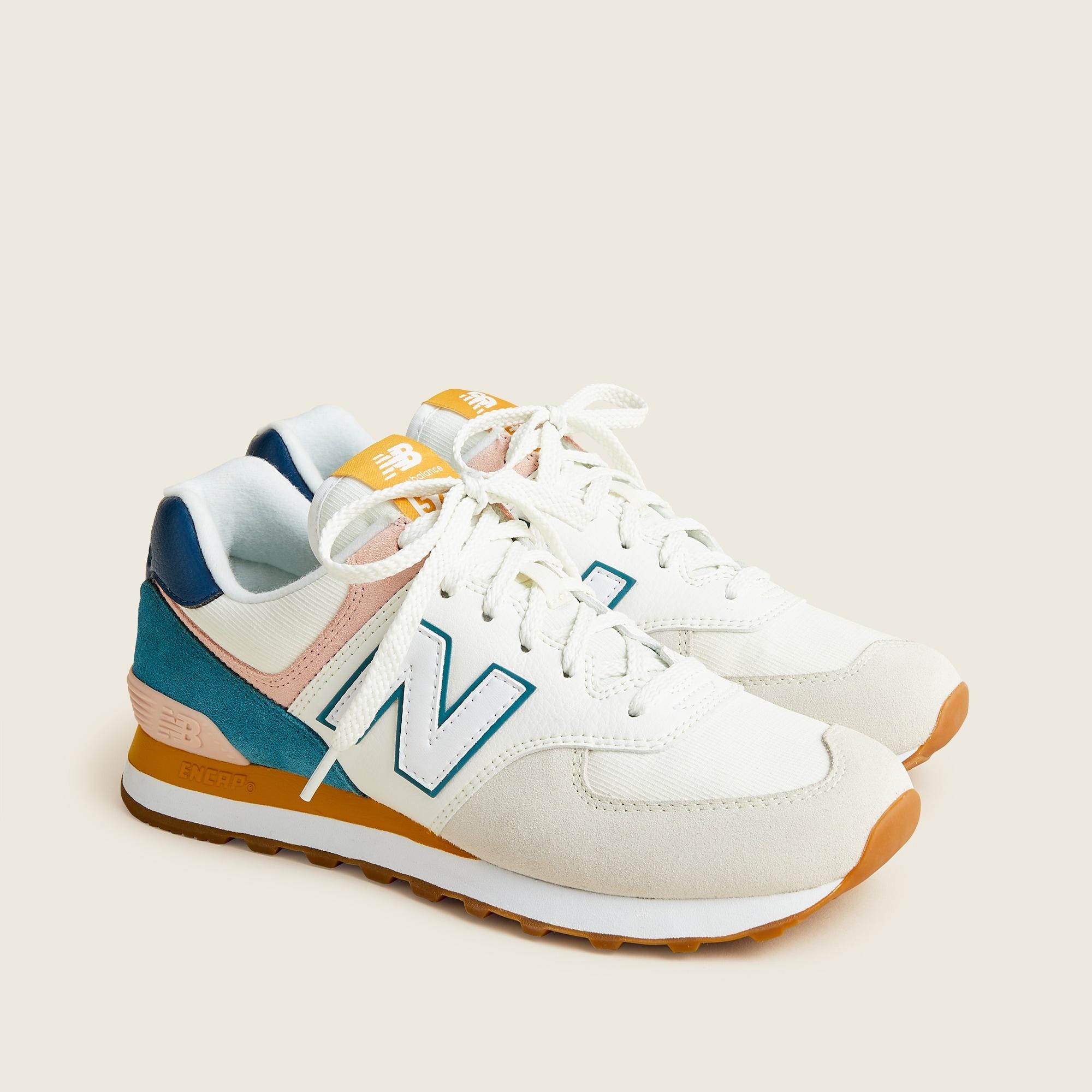 New Balance Suede ® X J.crew 574 Sneakers In Colorblock in Pink | Lyst