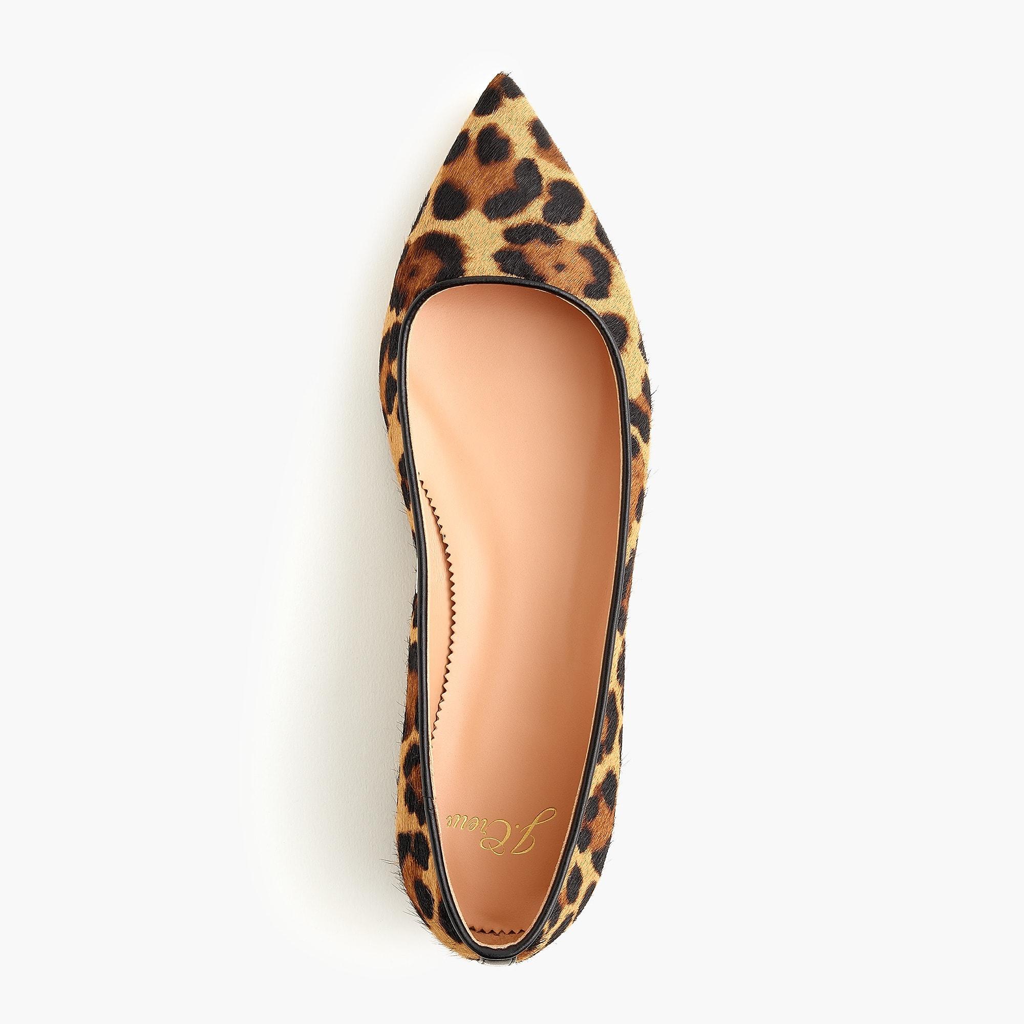 J.Crew Leather Pointed-toe Flats In 