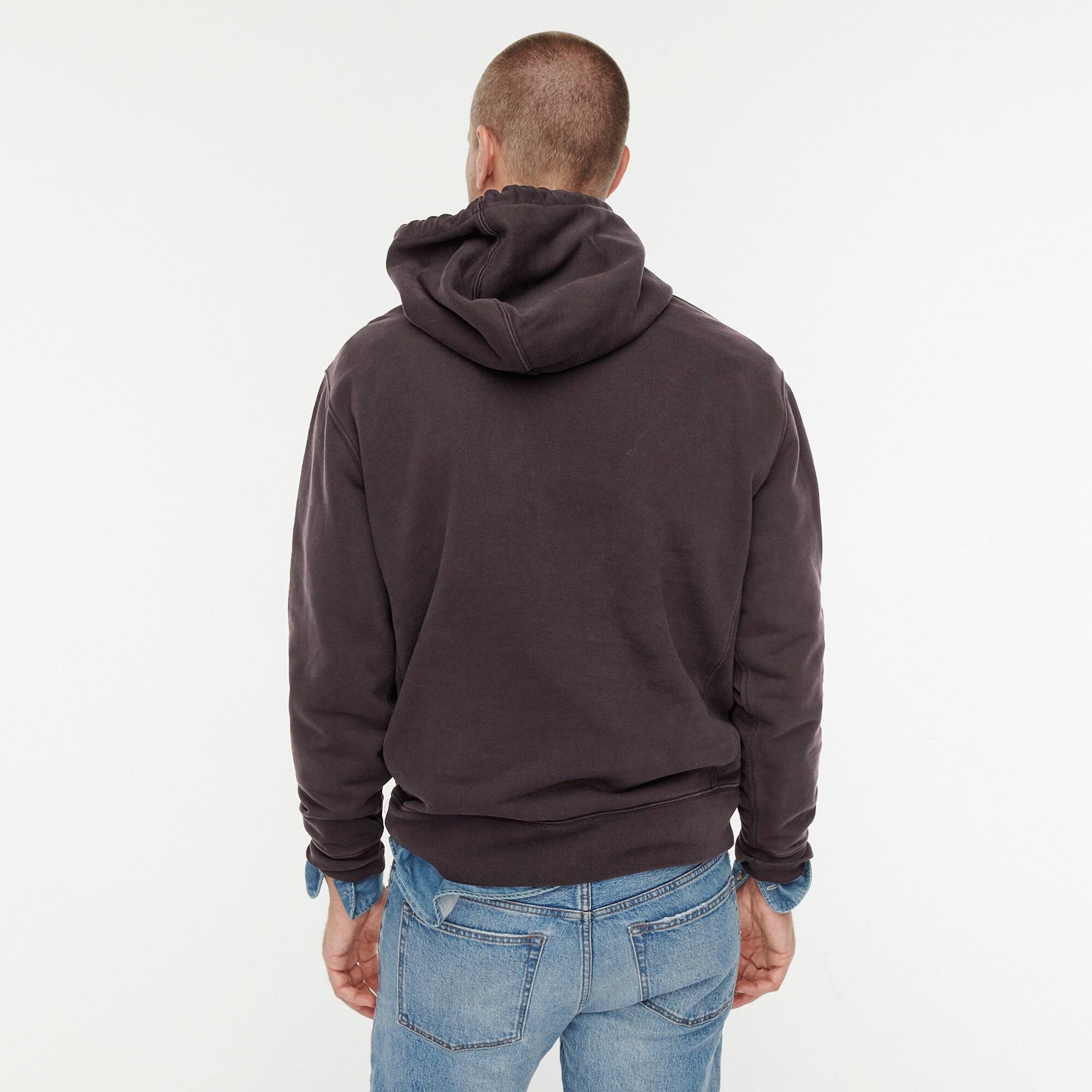 J.Crew French Terry Hoodie in Black for Men Lyst