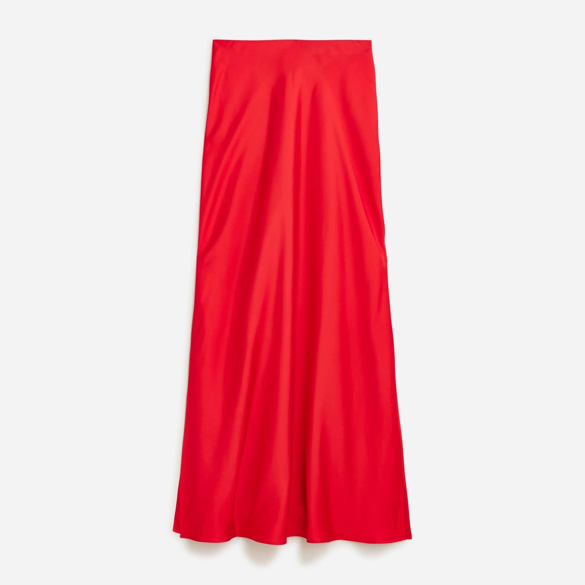 J.Crew Long Slip Skirt in Red Lyst