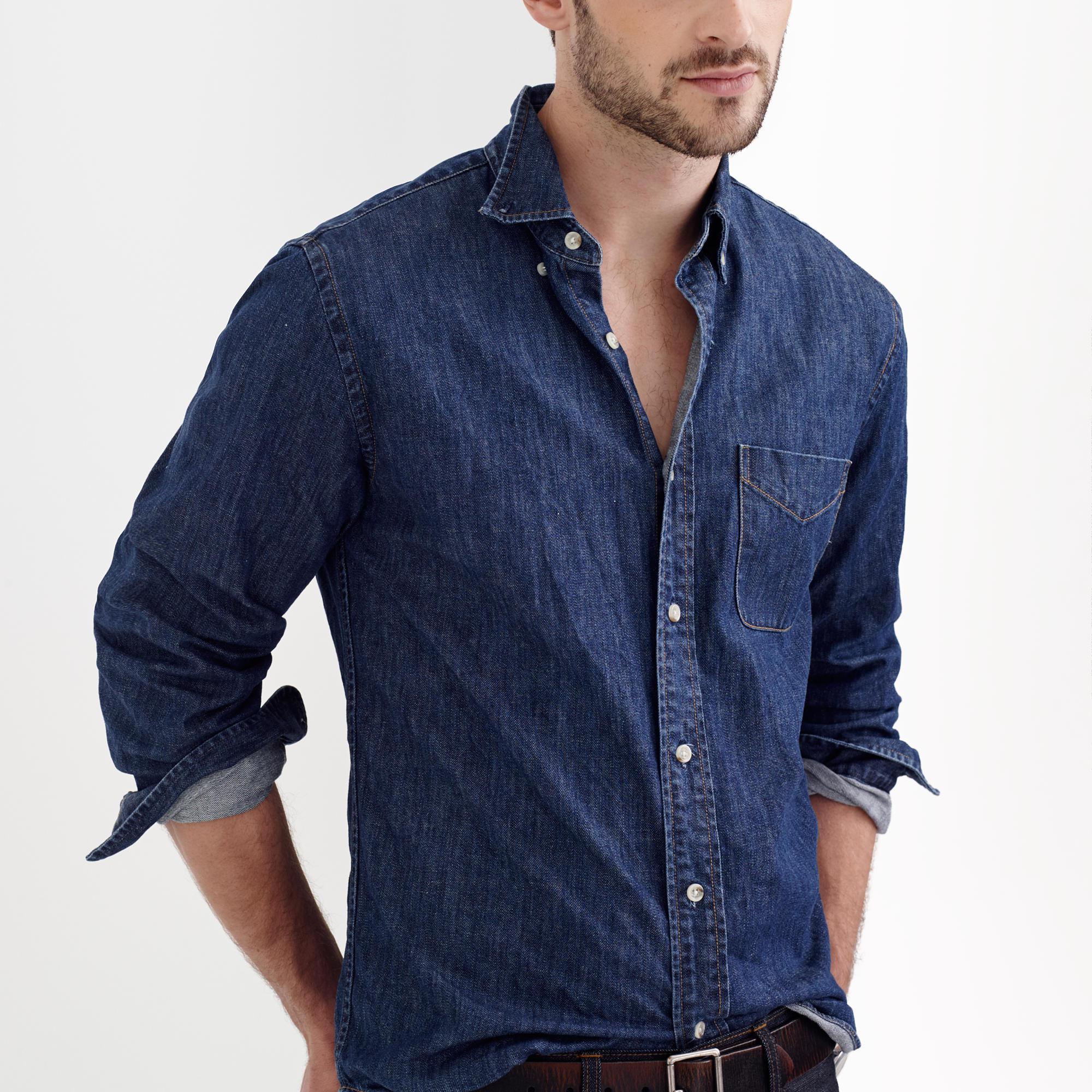 J.Crew Slim Midweight Denim Shirt in 