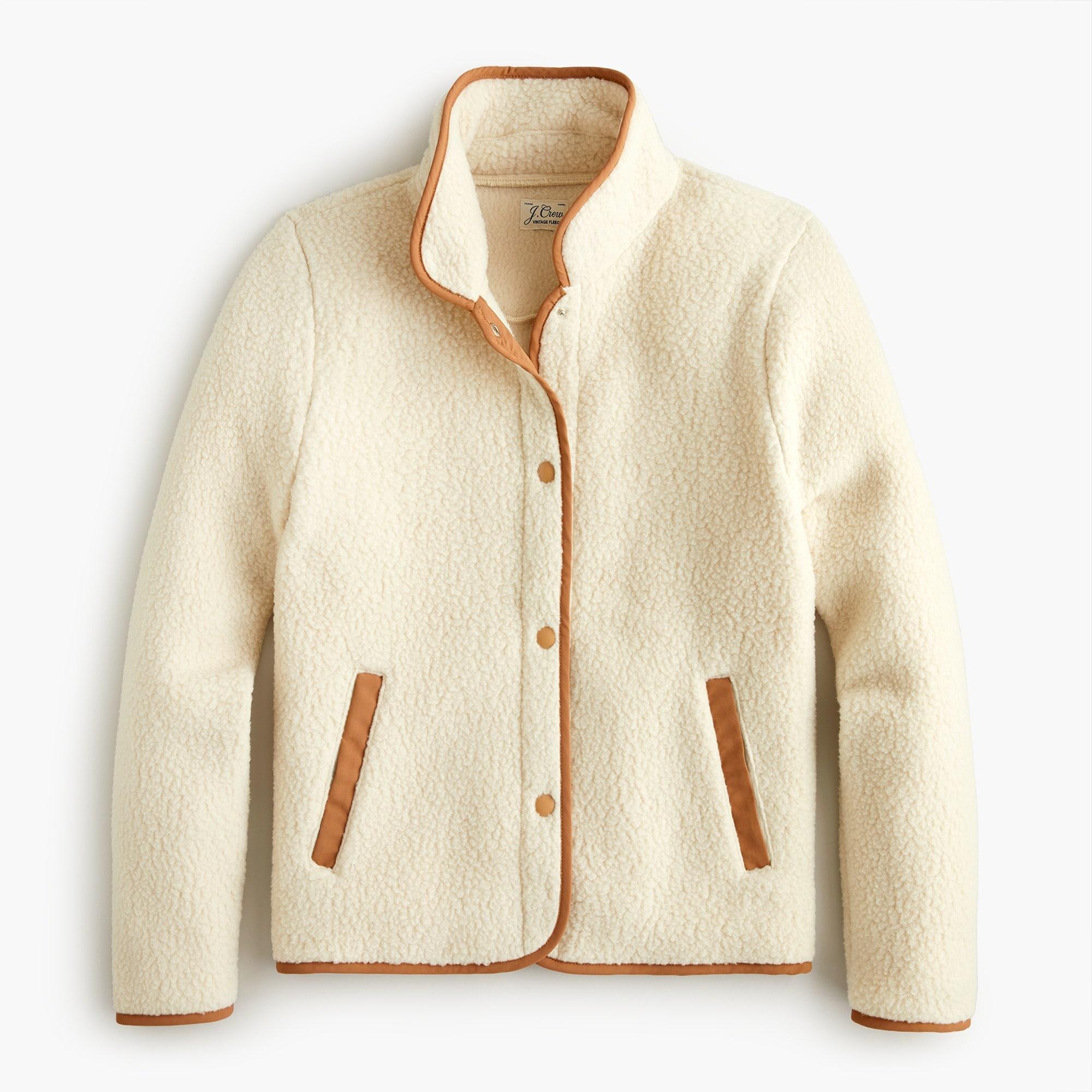 J.Crew Polartec® Sherpa Fleece Jacket in Natural Lyst