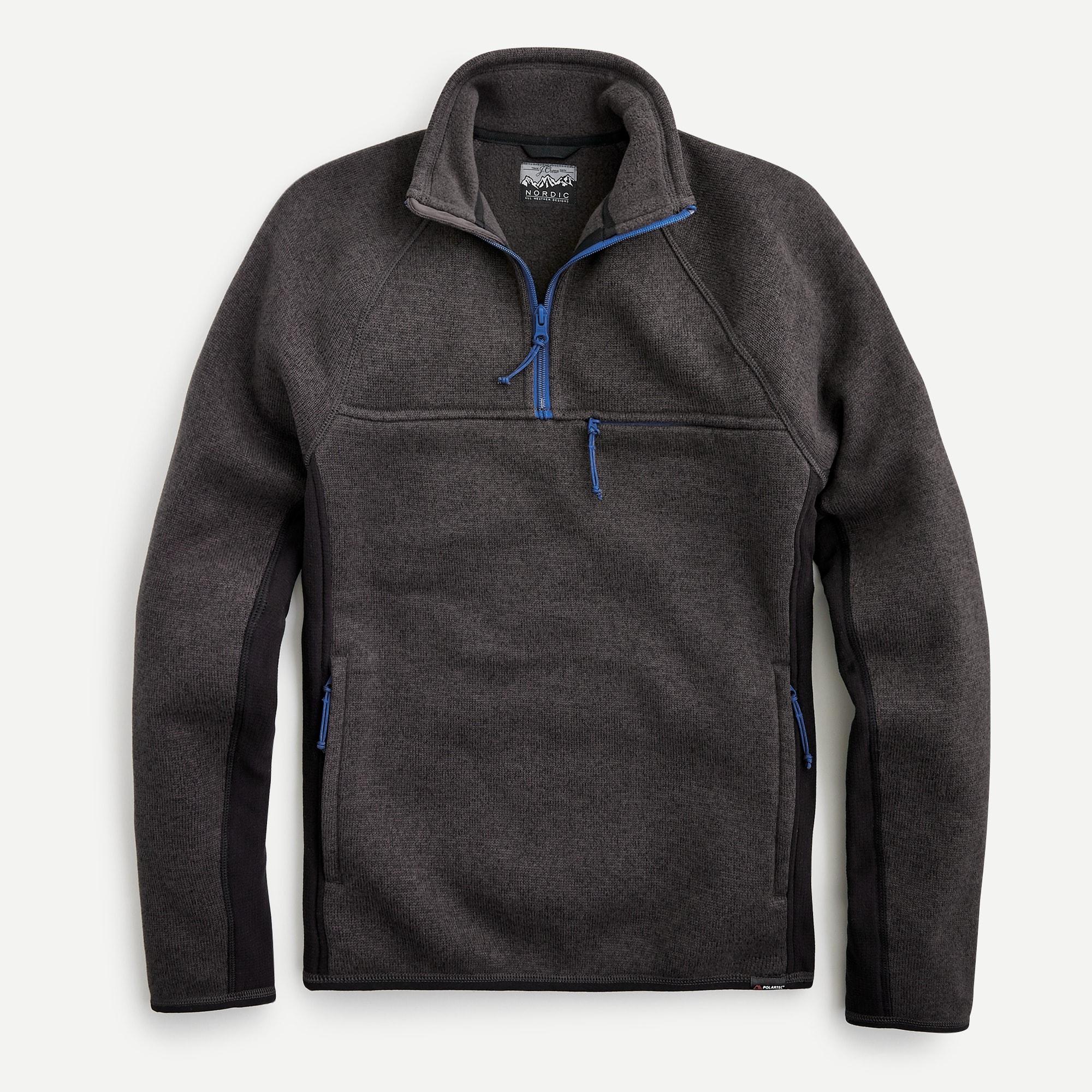 J.Crew Nordic Halfzip Pullover In Polartec® Sweater Fleece in Black for Men Lyst