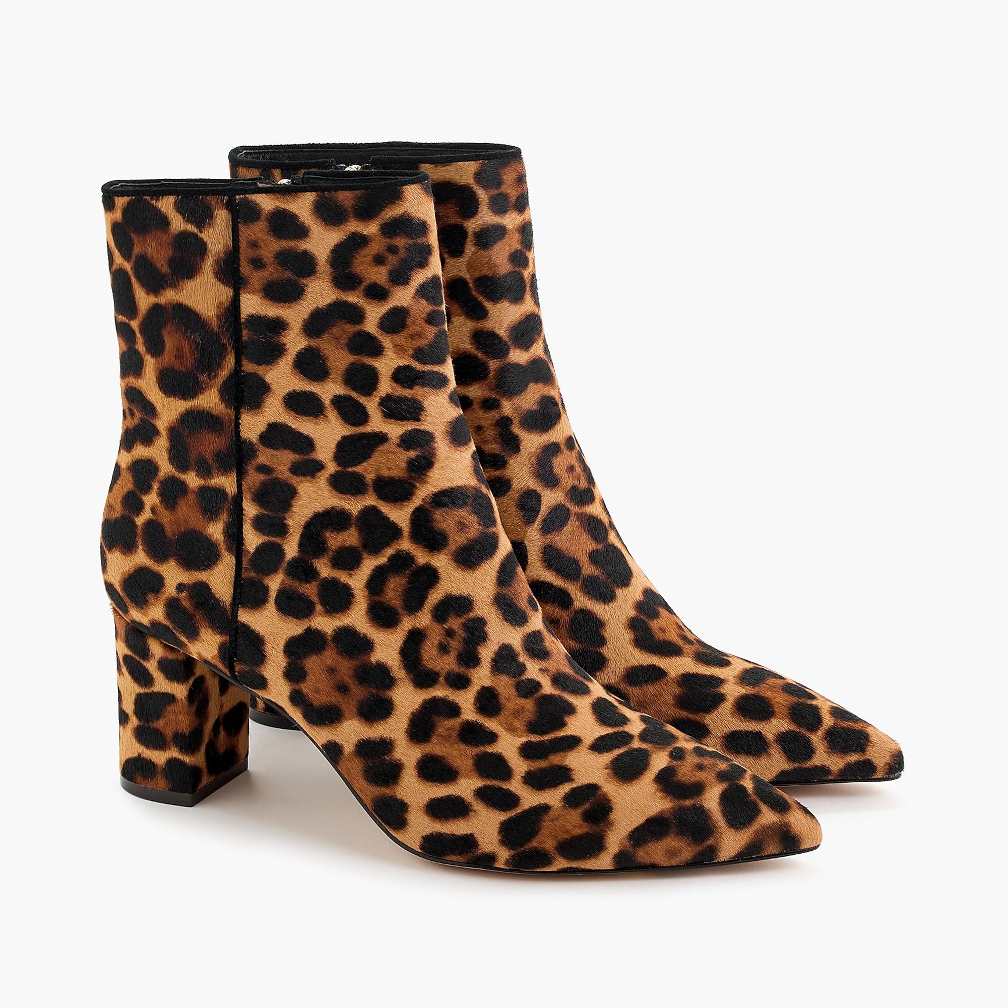 leopard pointed toe booties