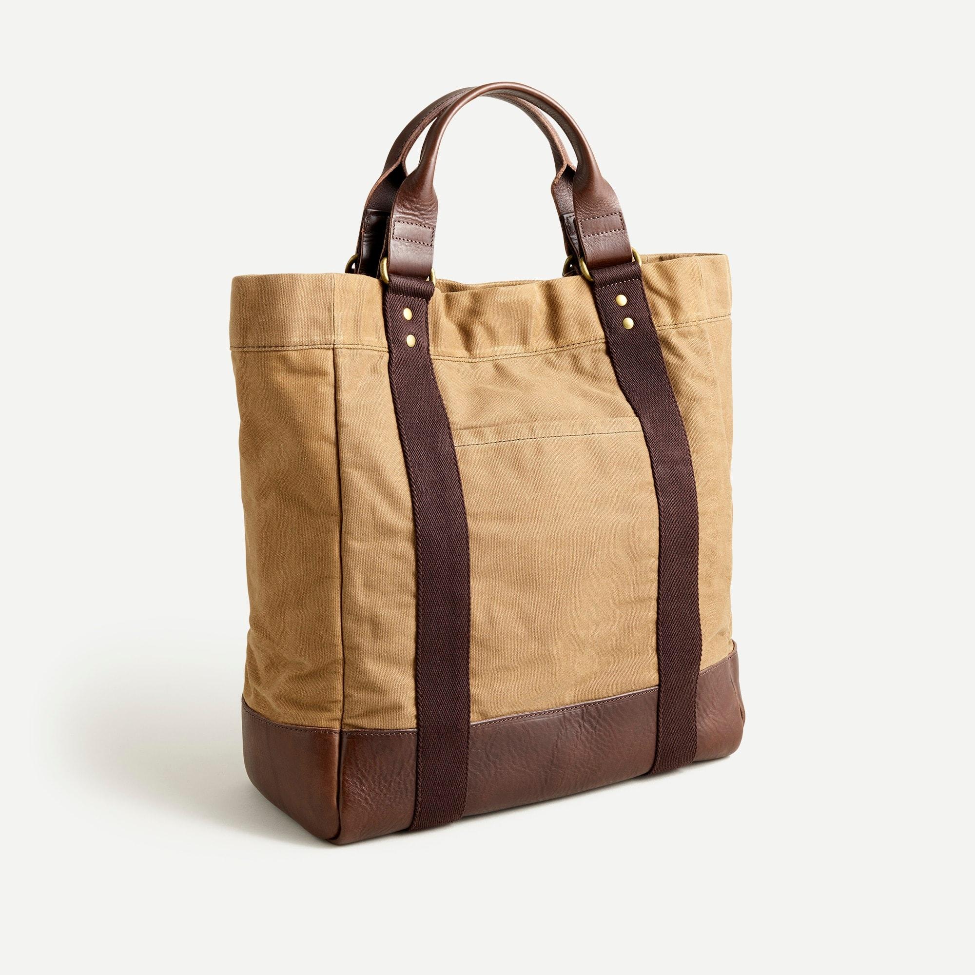 J.Crew Abingdon Waxed Canvas Tote Bag in Natural for Men | Lyst