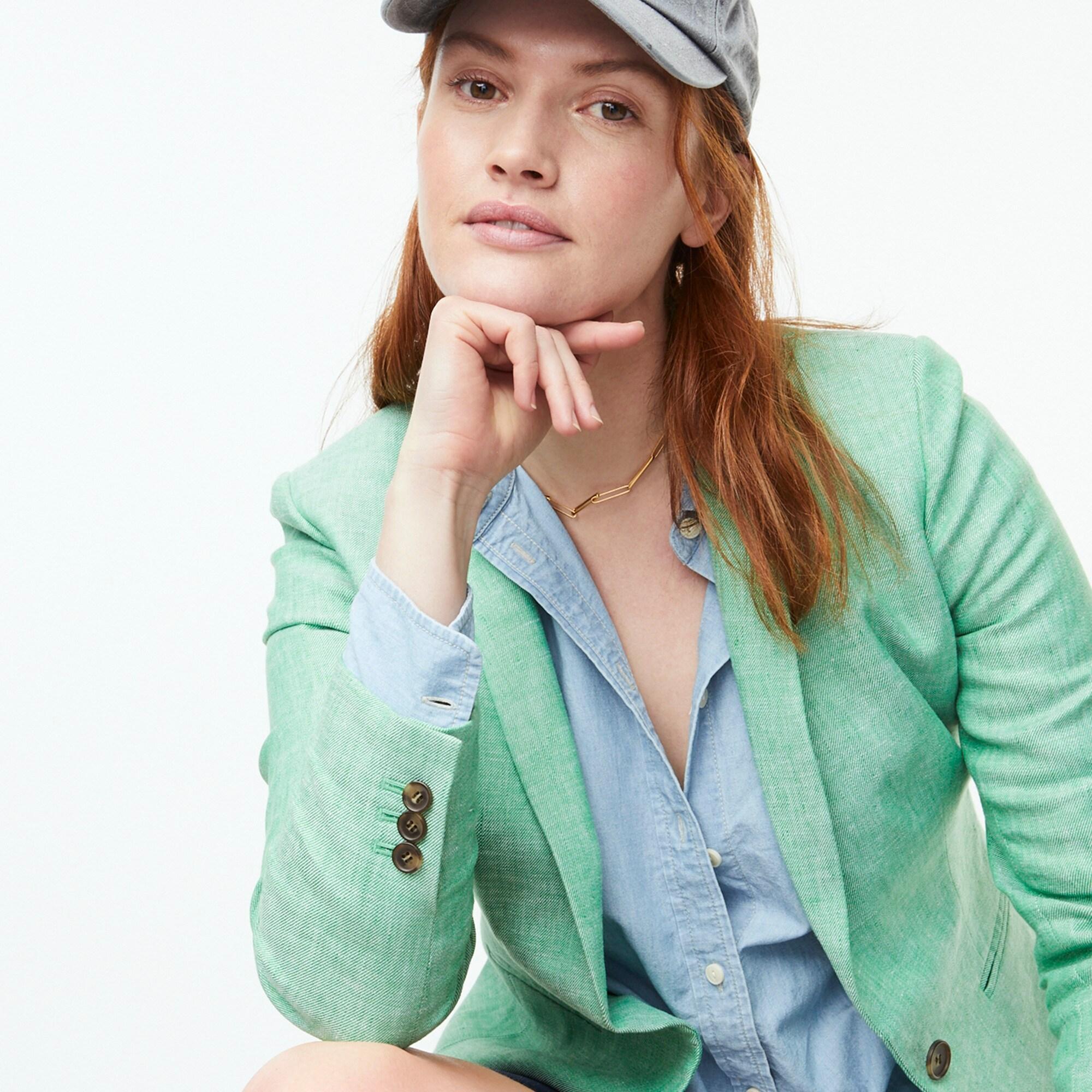 parke blazer in stretch linen