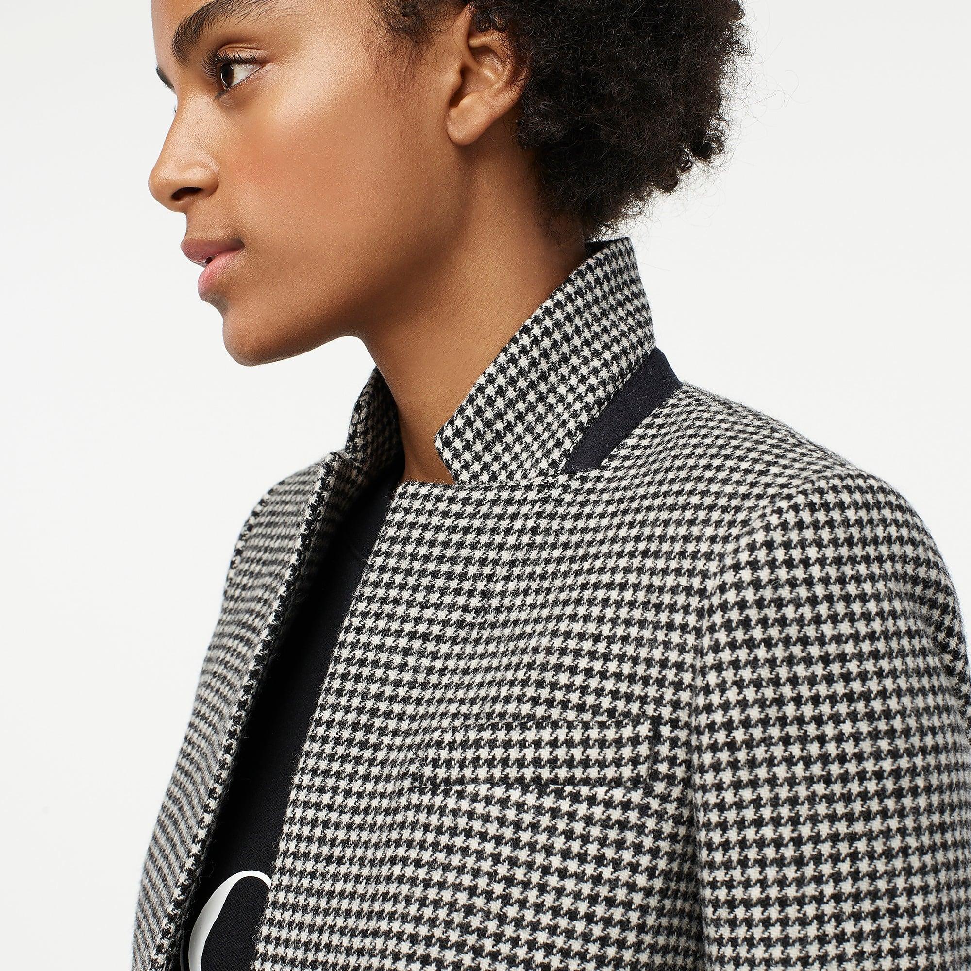 J.Crew Regent Blazer In Houndstooth Wool in Black Lyst
