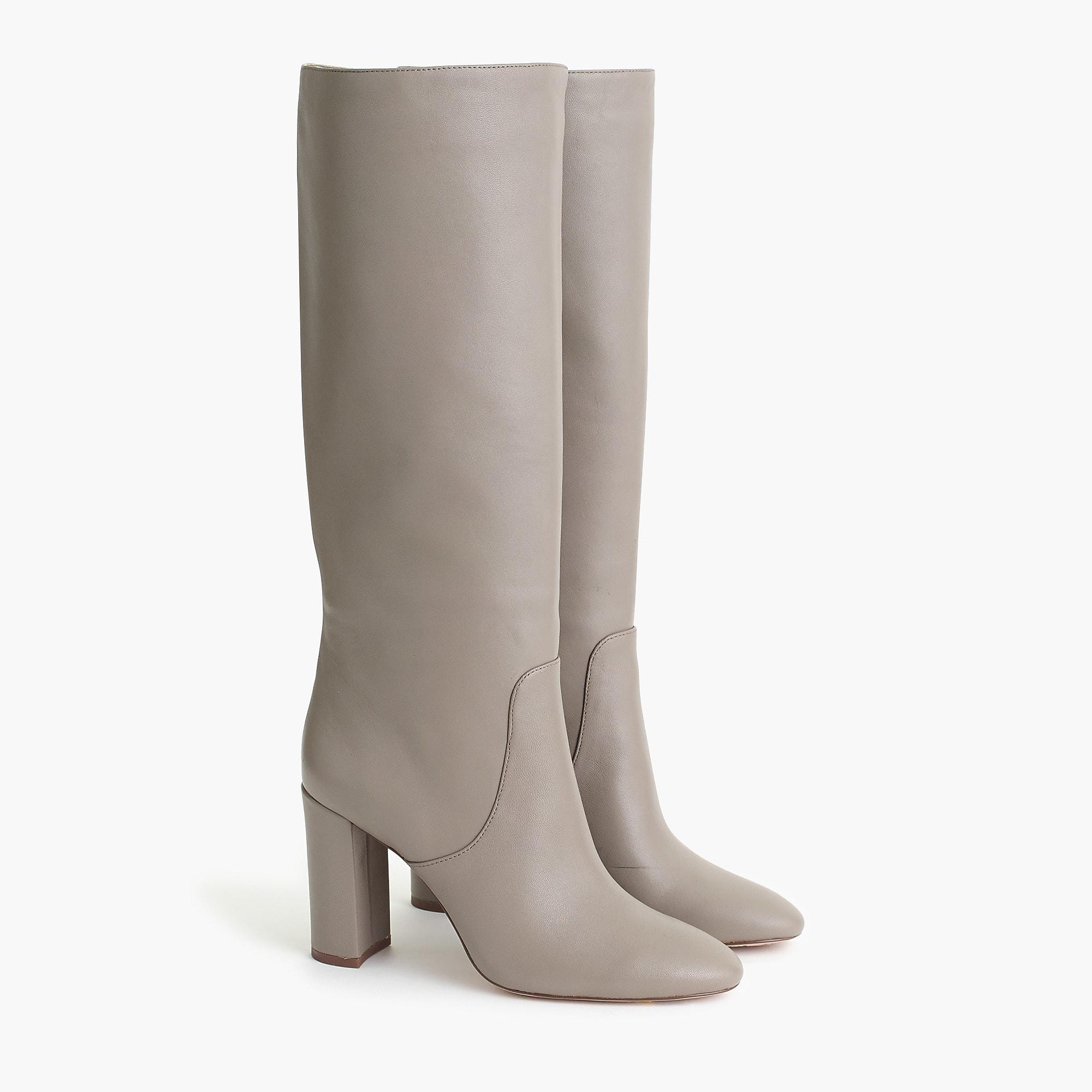 J.Crew Leather Tall High-heel Boots in 
