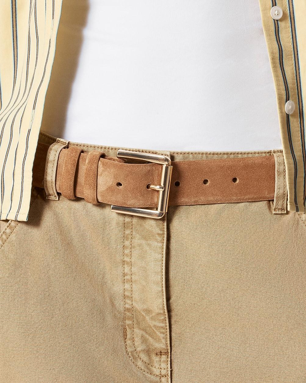 J.Crew Suede Roller-Buckle Belt in Natural | Lyst display picture 2